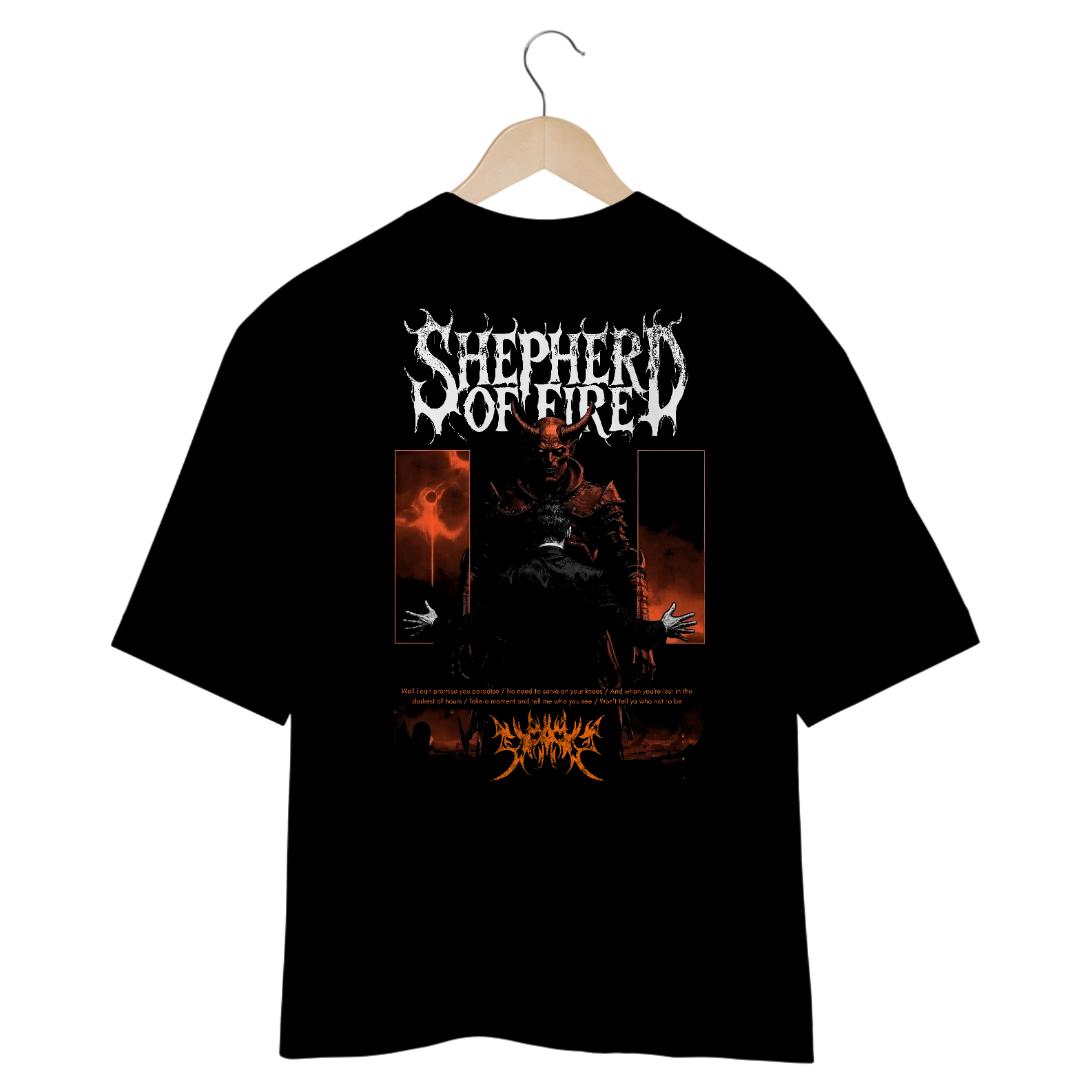 Camiseta Oversized Avenged Sevenfold Shepherd of Fire (Estampa nas Costas)