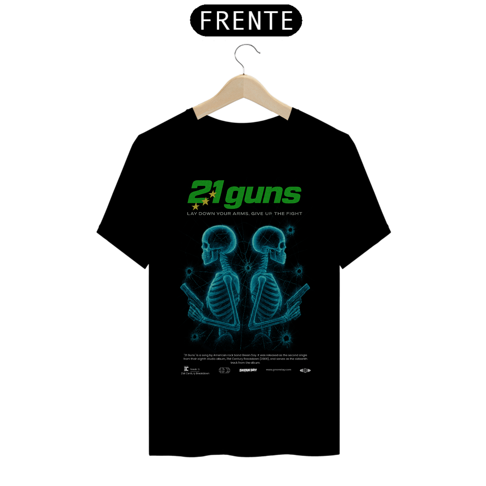 Camiseta Green Day 21 Guns