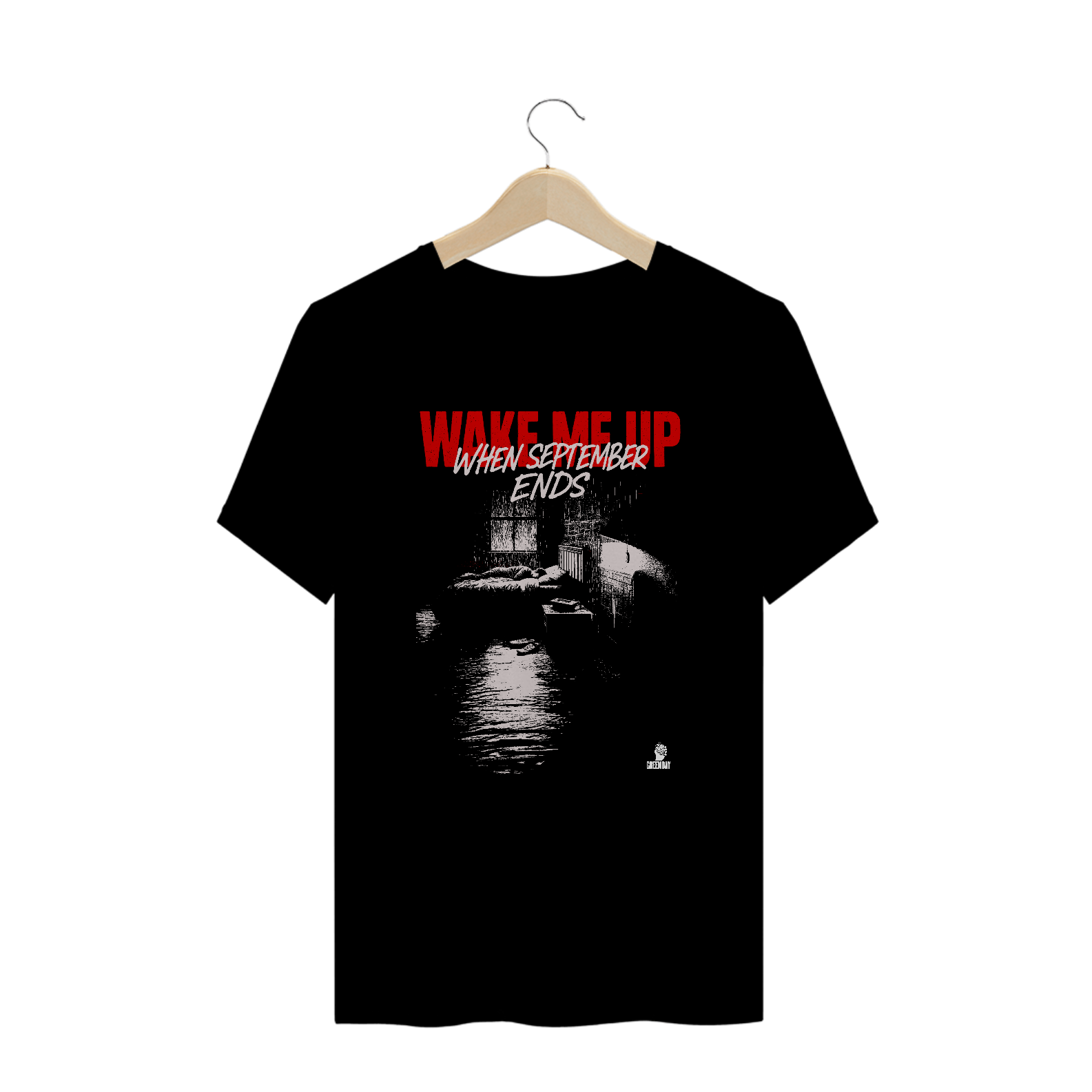 Camiseta Plus Size Green Day Wake Me Up When September Ends 
