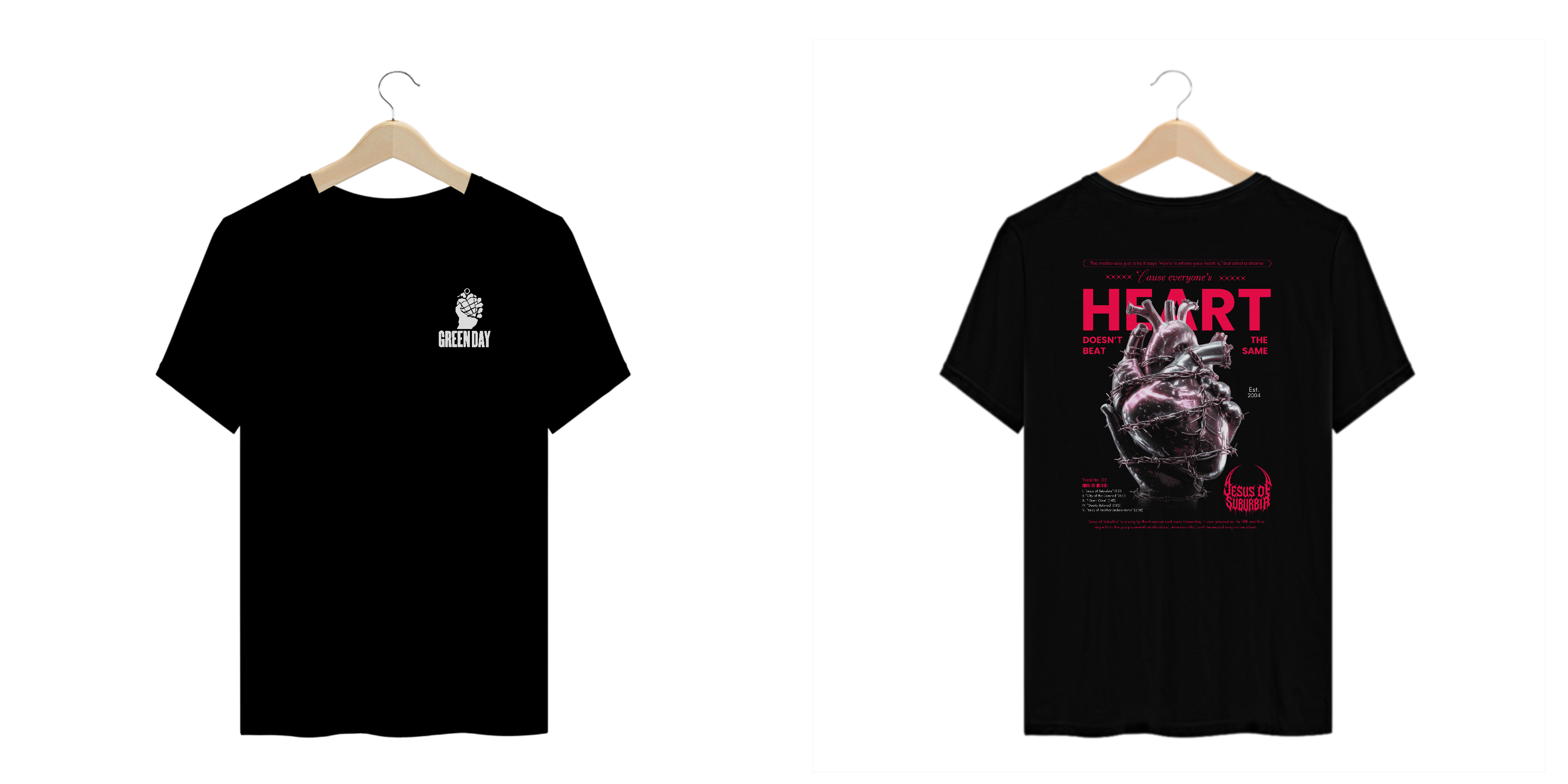 Camiseta Plus Size Green Day Jesus of Suburbia (Estampa Frente e Costas)