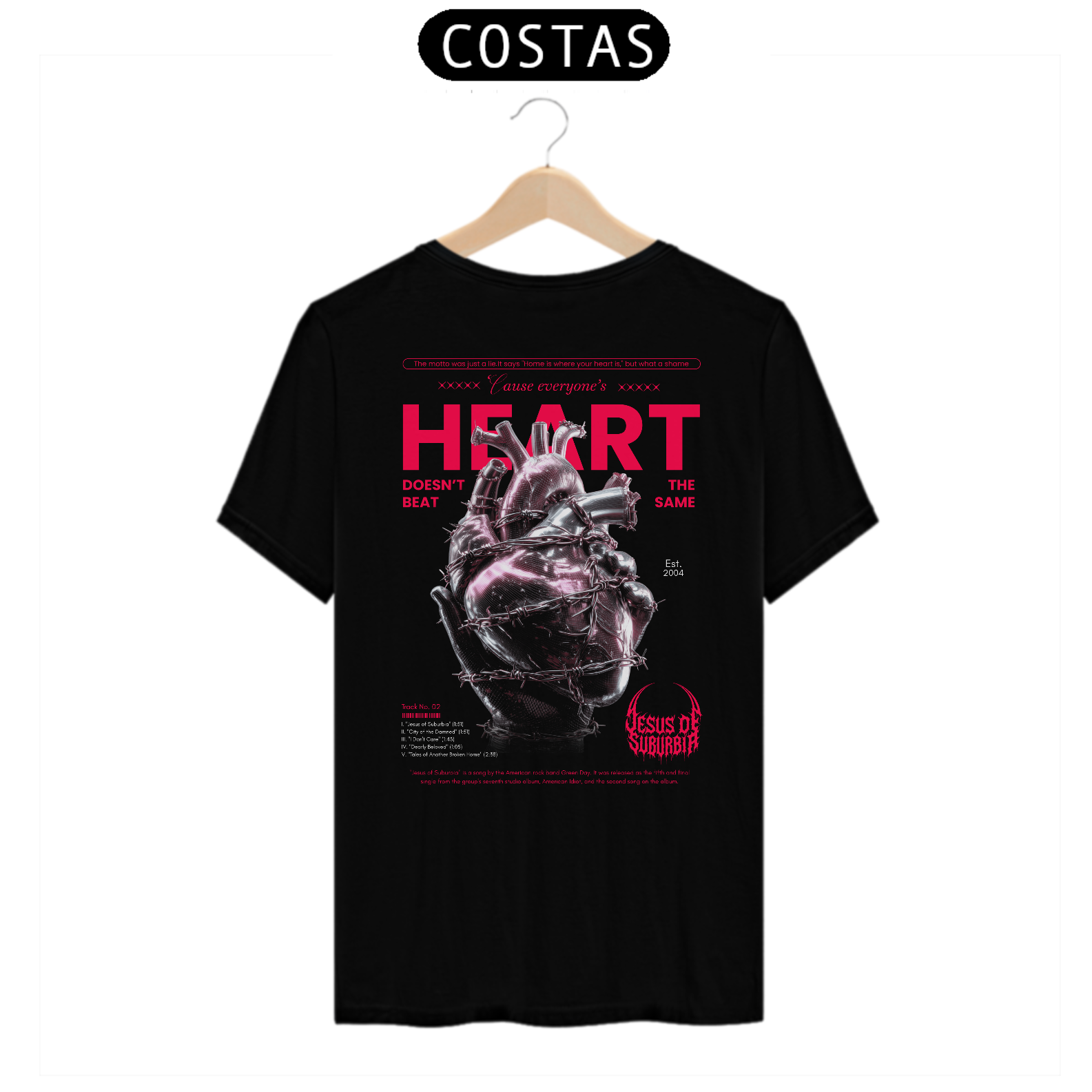 Camiseta Green Day Jesus of Suburbia (Estampa nas Costas)