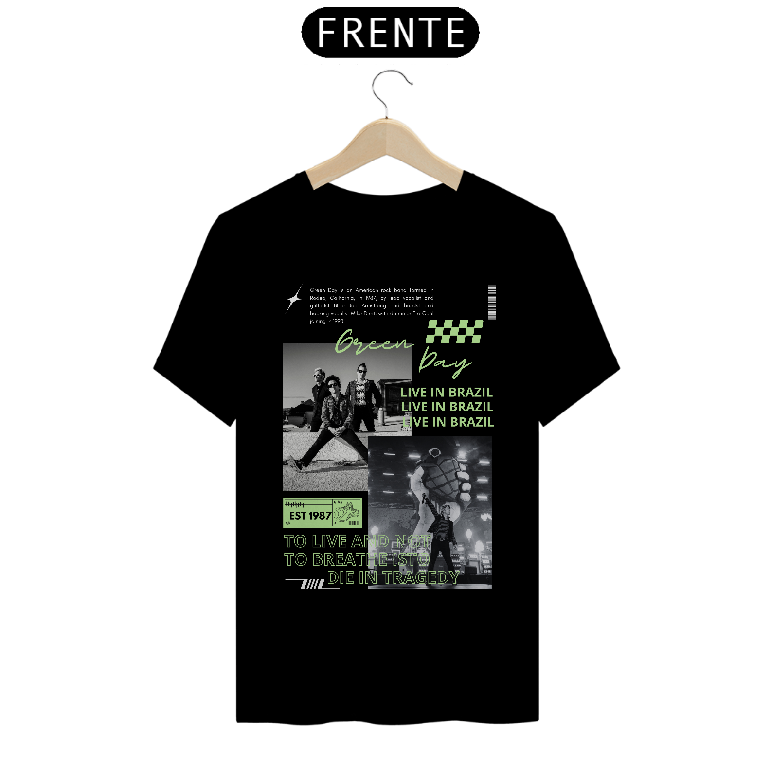 Camiseta Green Day Live in Brazil
