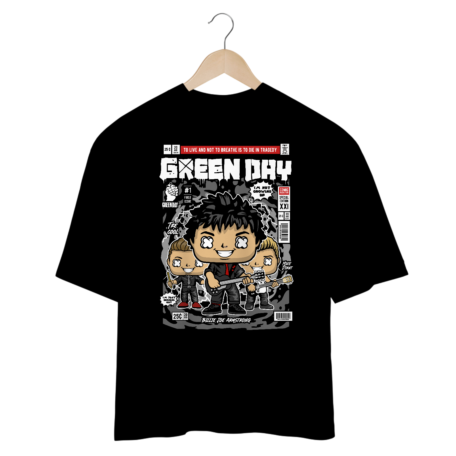 Camiseta Oversized Green Day Funko Pop