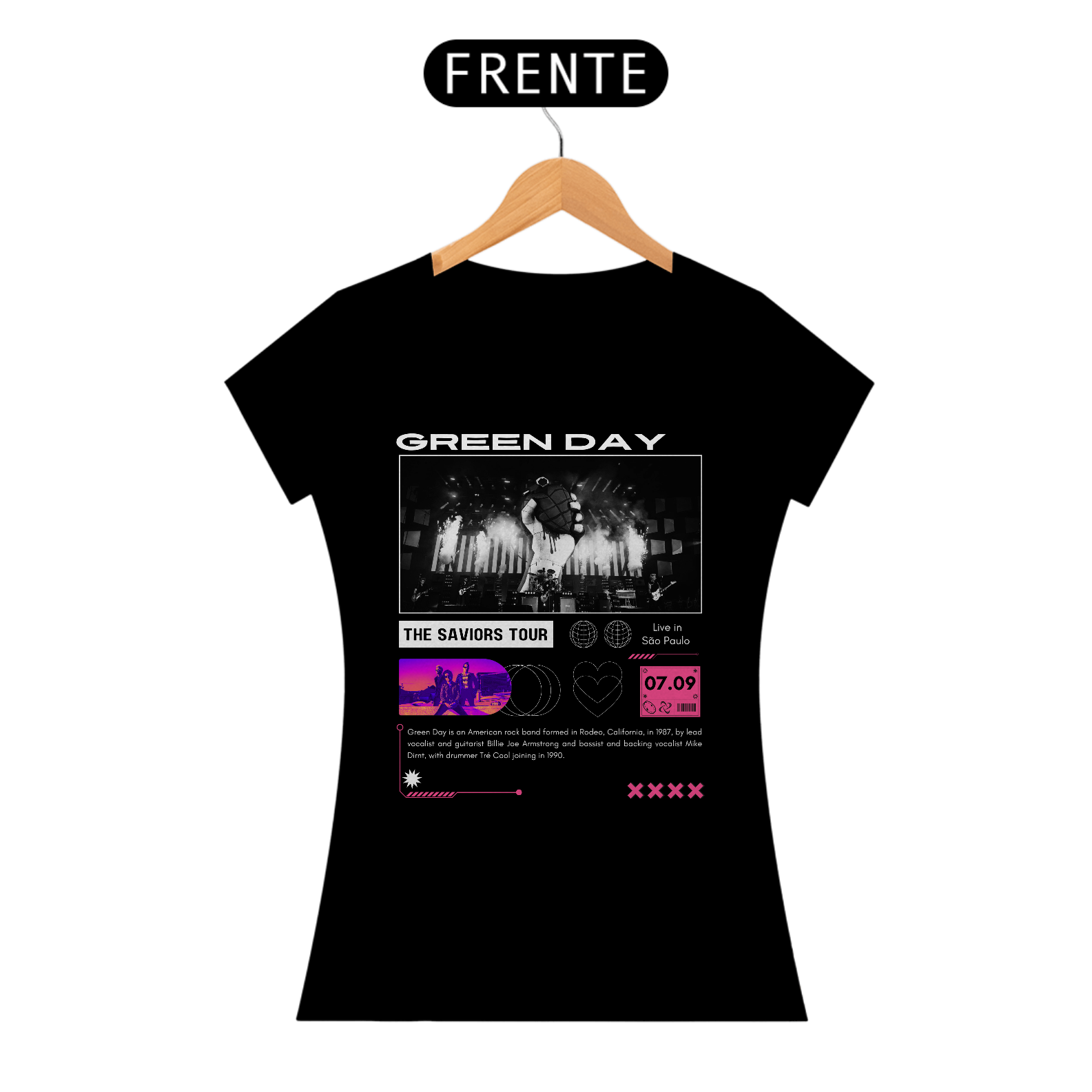 Baby Look Green Day Live in São Paulo 07.09