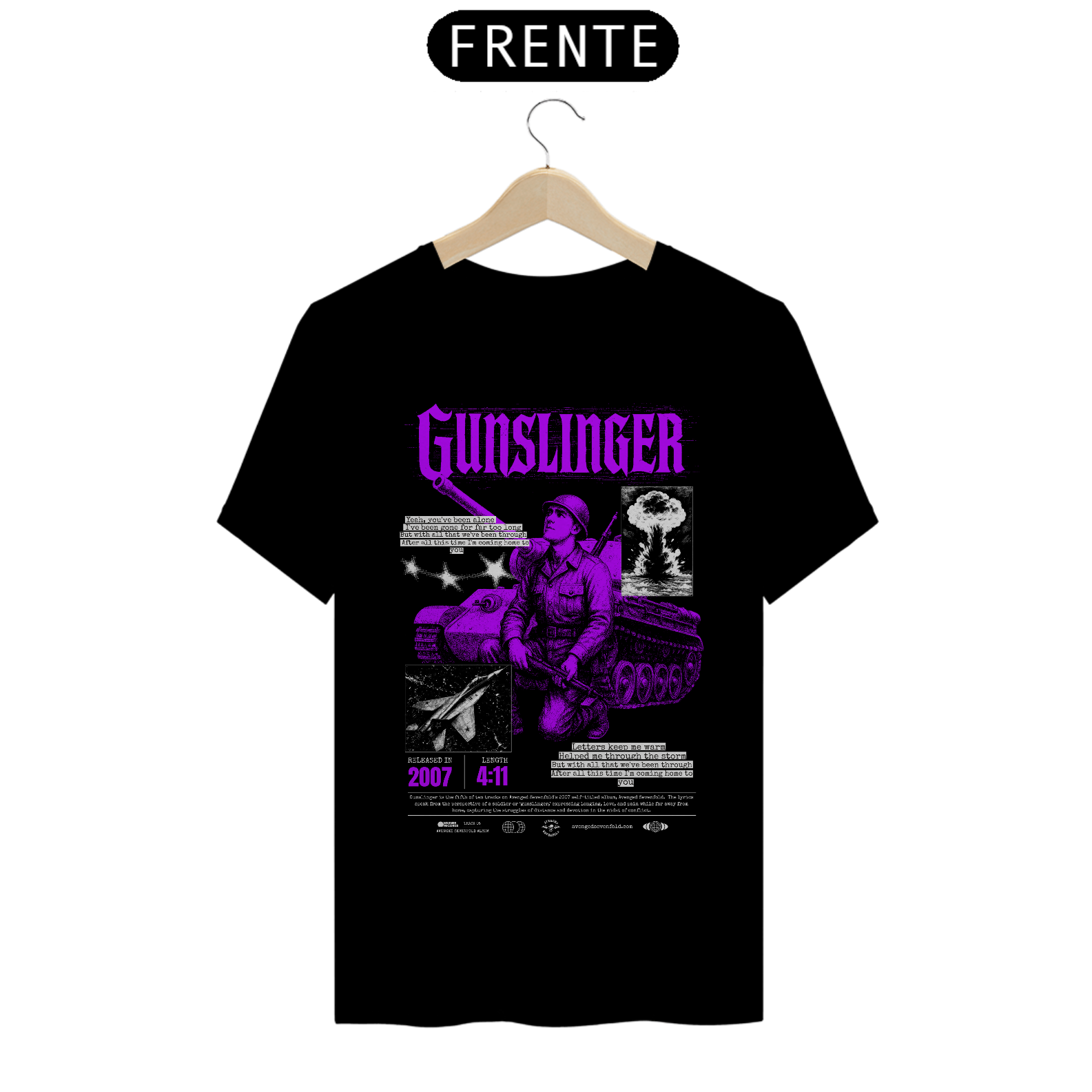 Camiseta Avenged Sevenfold Gunslinger