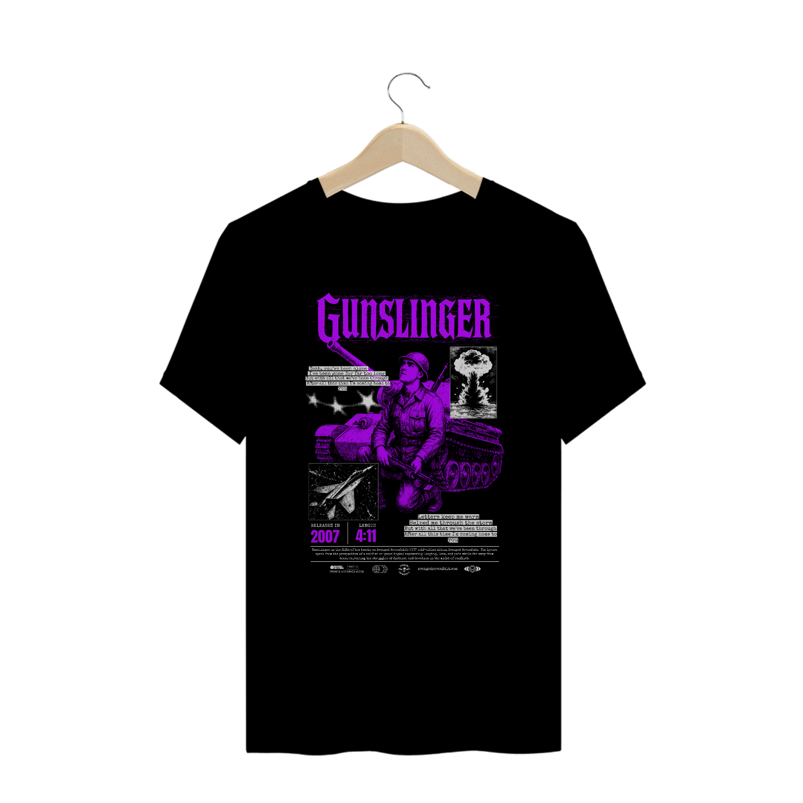 Camiseta Plus Size Avenged Sevenfold Gunslinger