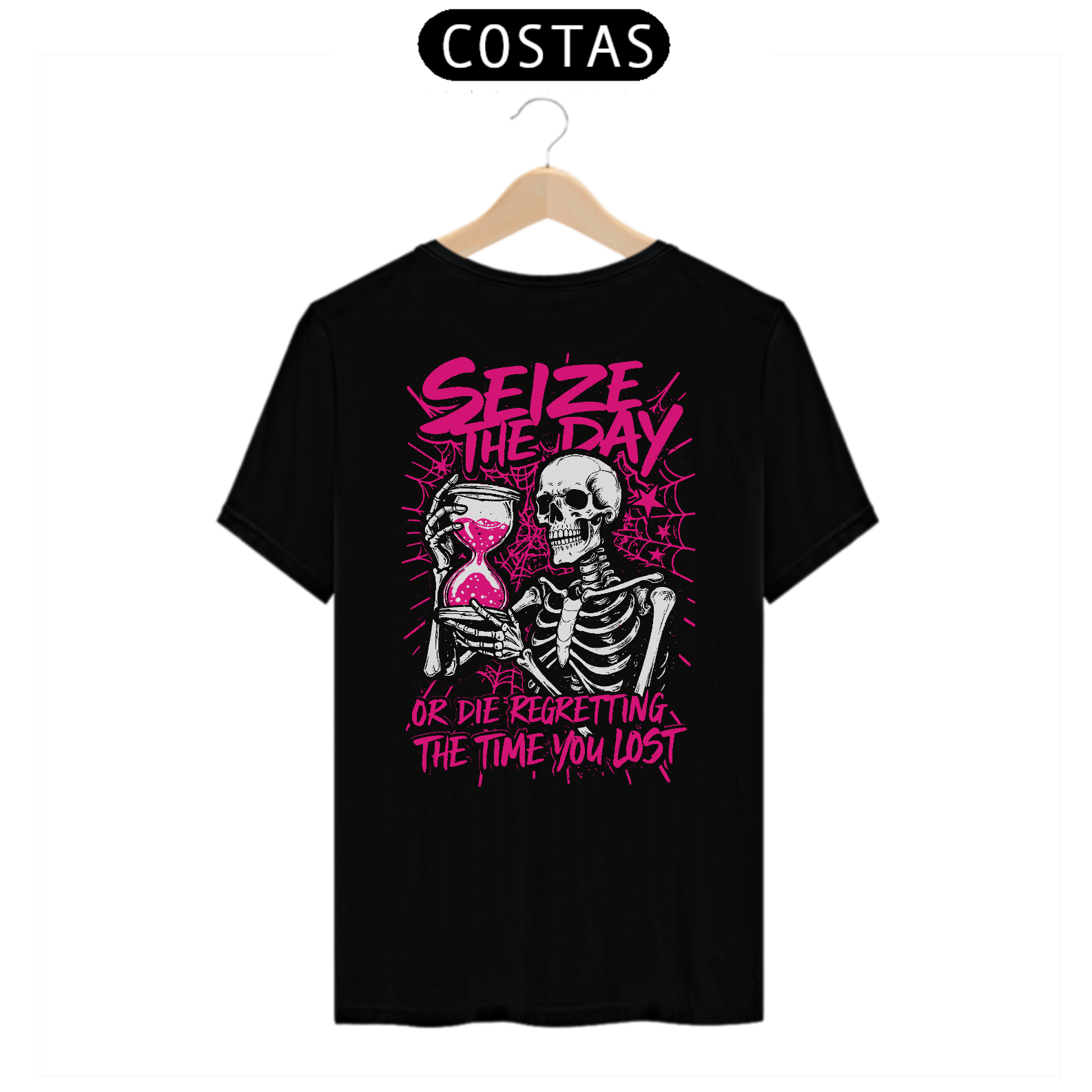 Camiseta Avenged Sevenfold Seize The Day (Preta, Estampa nas Costas)