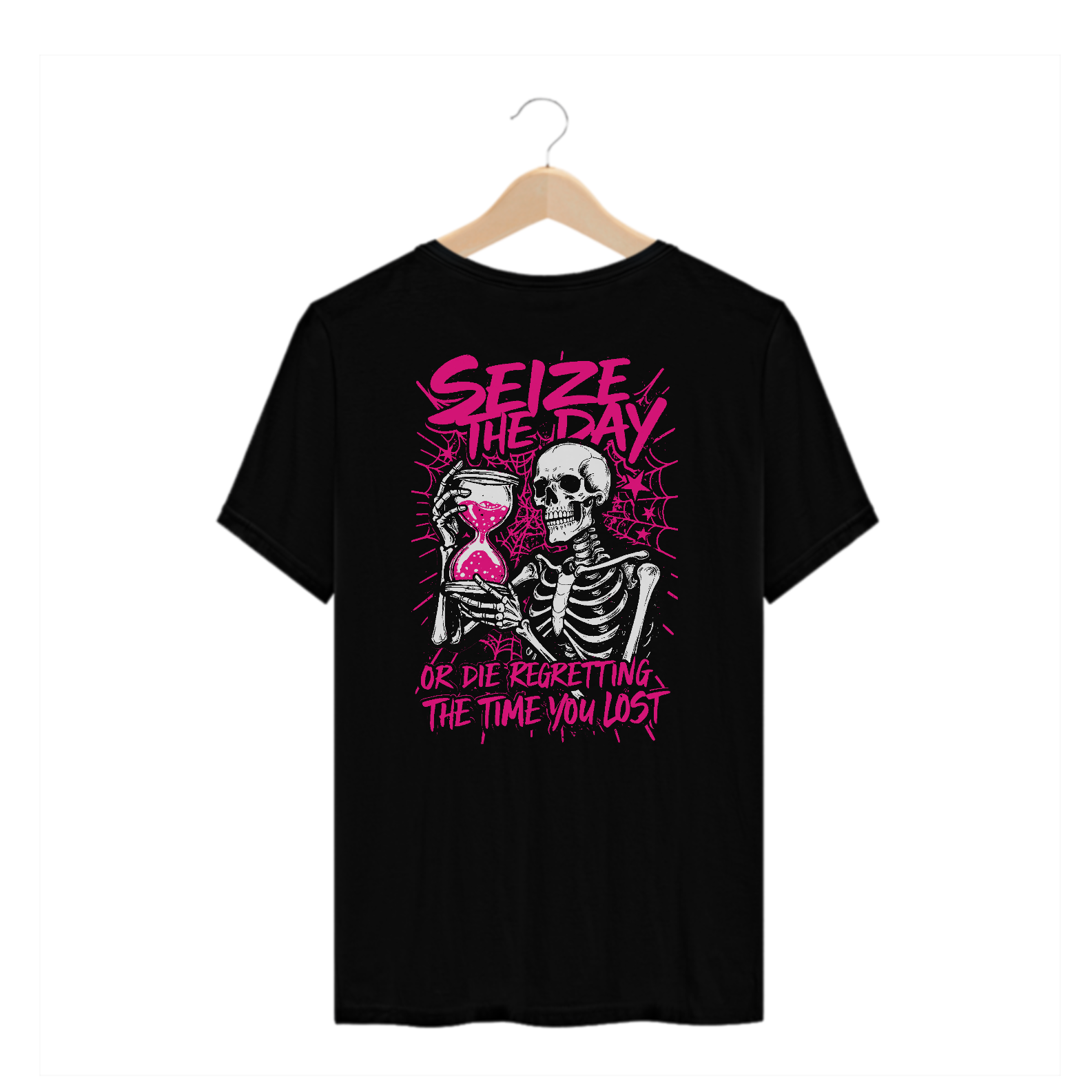 Camiseta Plus Size Avenged Sevenfold Seize The Day (Preta, Estampa nas Costas)
