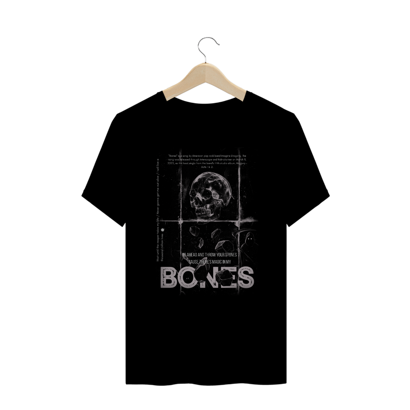 Camiseta Plus Size Imagine Dragons Bones #2