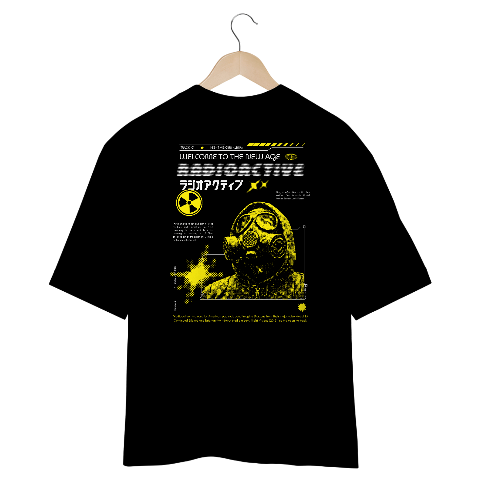 Camiseta Oversized Imagine Dragons Radioactive #2 (Estampa nas Costas)