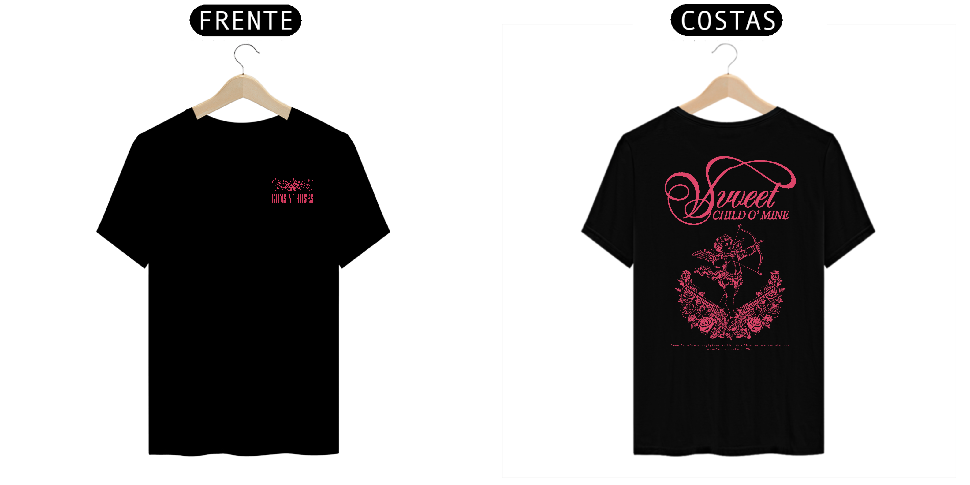 Camiseta Guns N' Roses Sweet Child O' Mine (Estampa Frente e Costas)