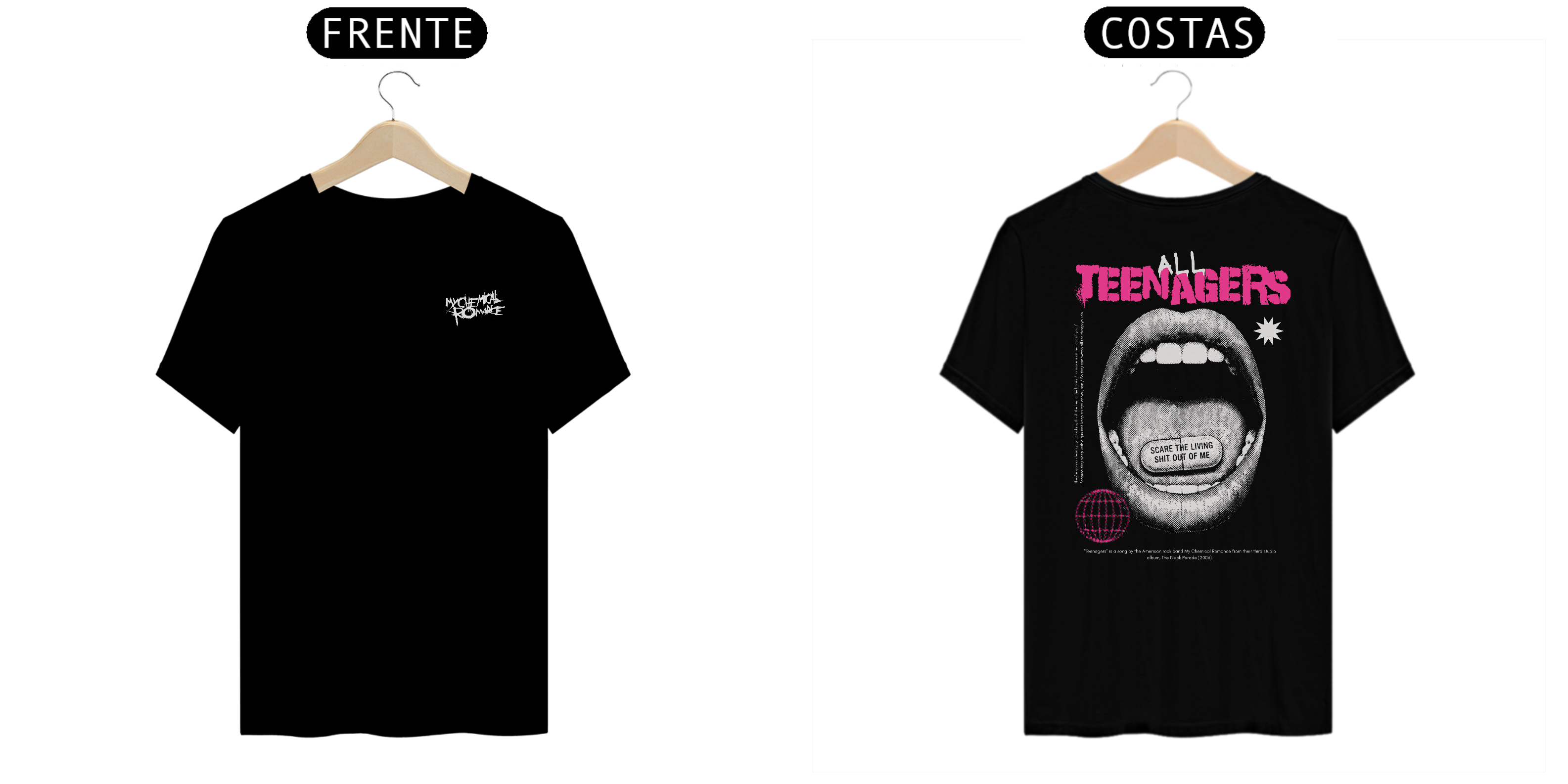 Camiseta My Chemical Romance Teenagers (Estampa Frente & Costas)