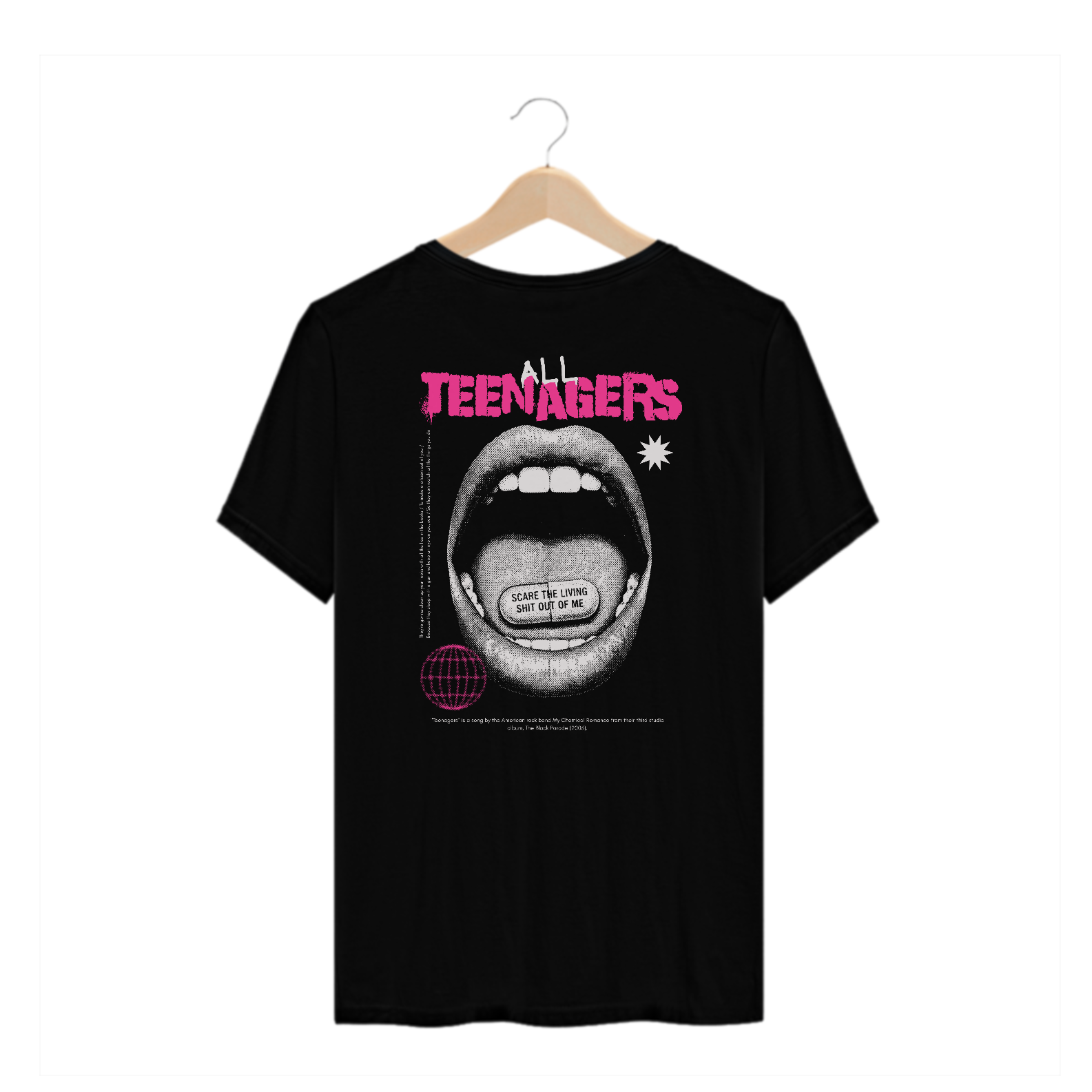Camiseta Plus Size My Chemical Romance Teenagers (Estampa nas Costas)
