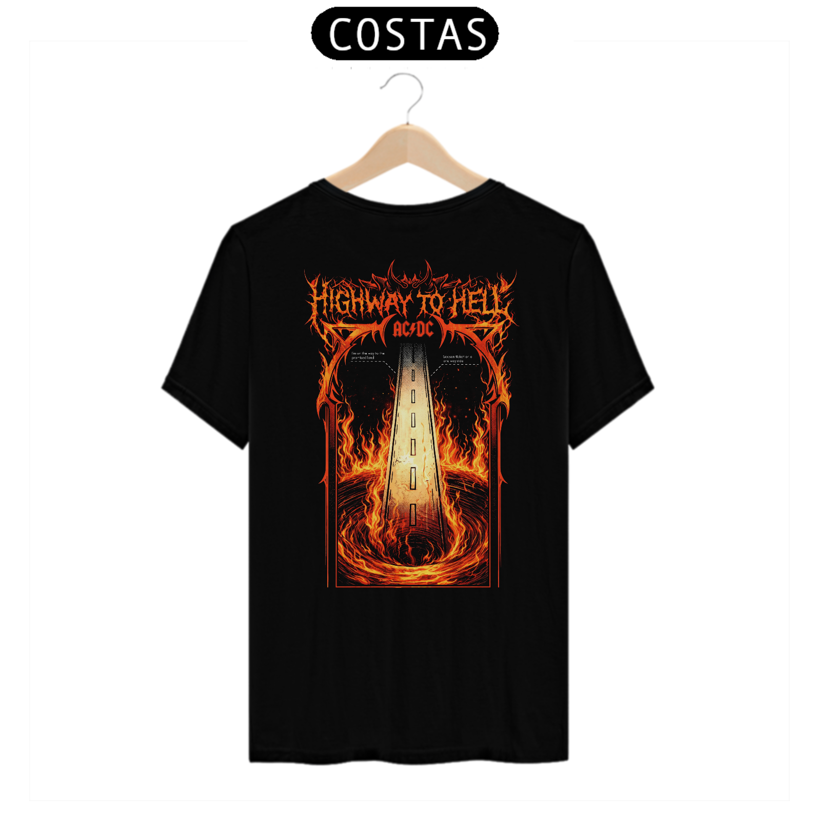 Camiseta AC/DC Highway to Hell (Estampa nas Costas)