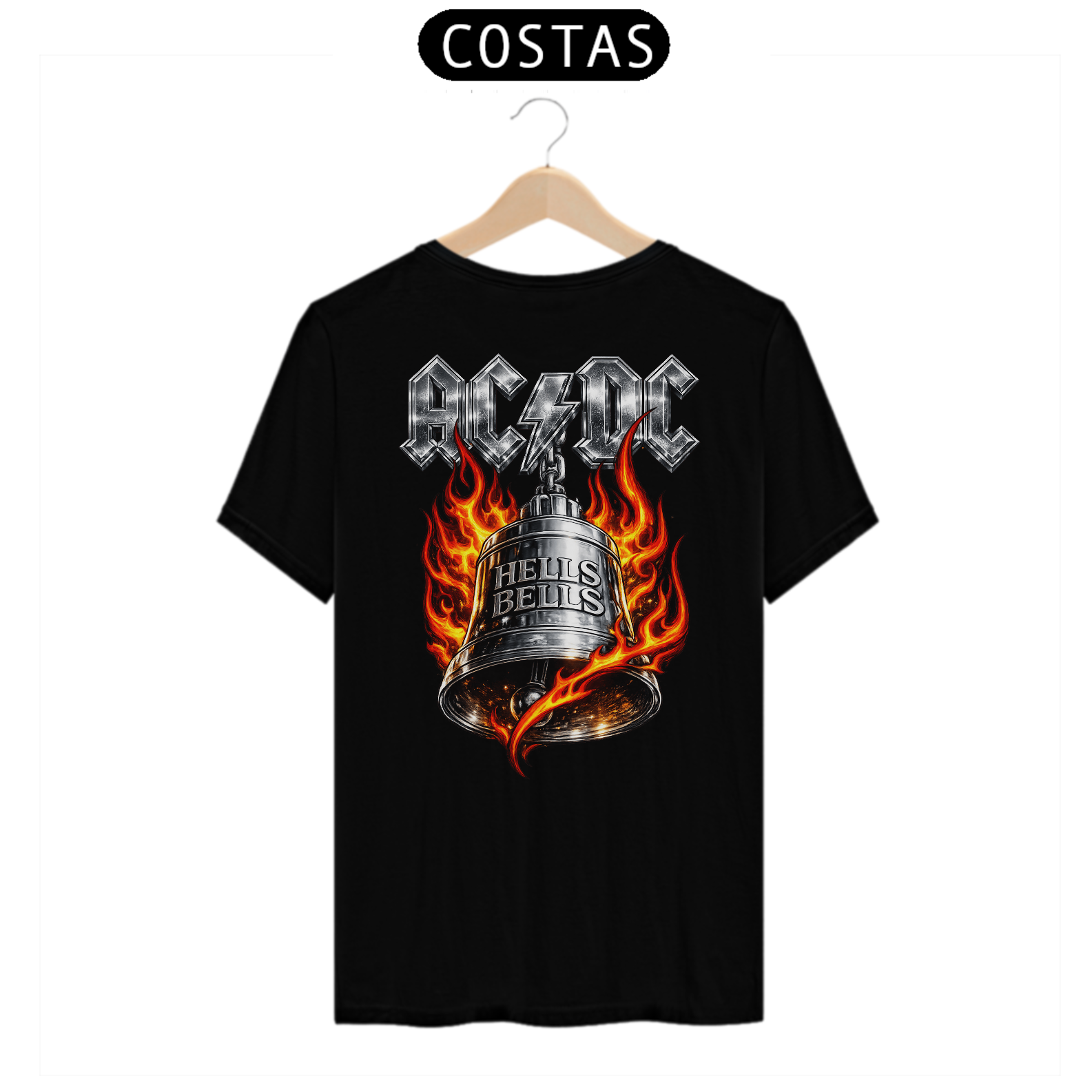 Camiseta AC/DC Hells Bells (Estampa nas Costas)