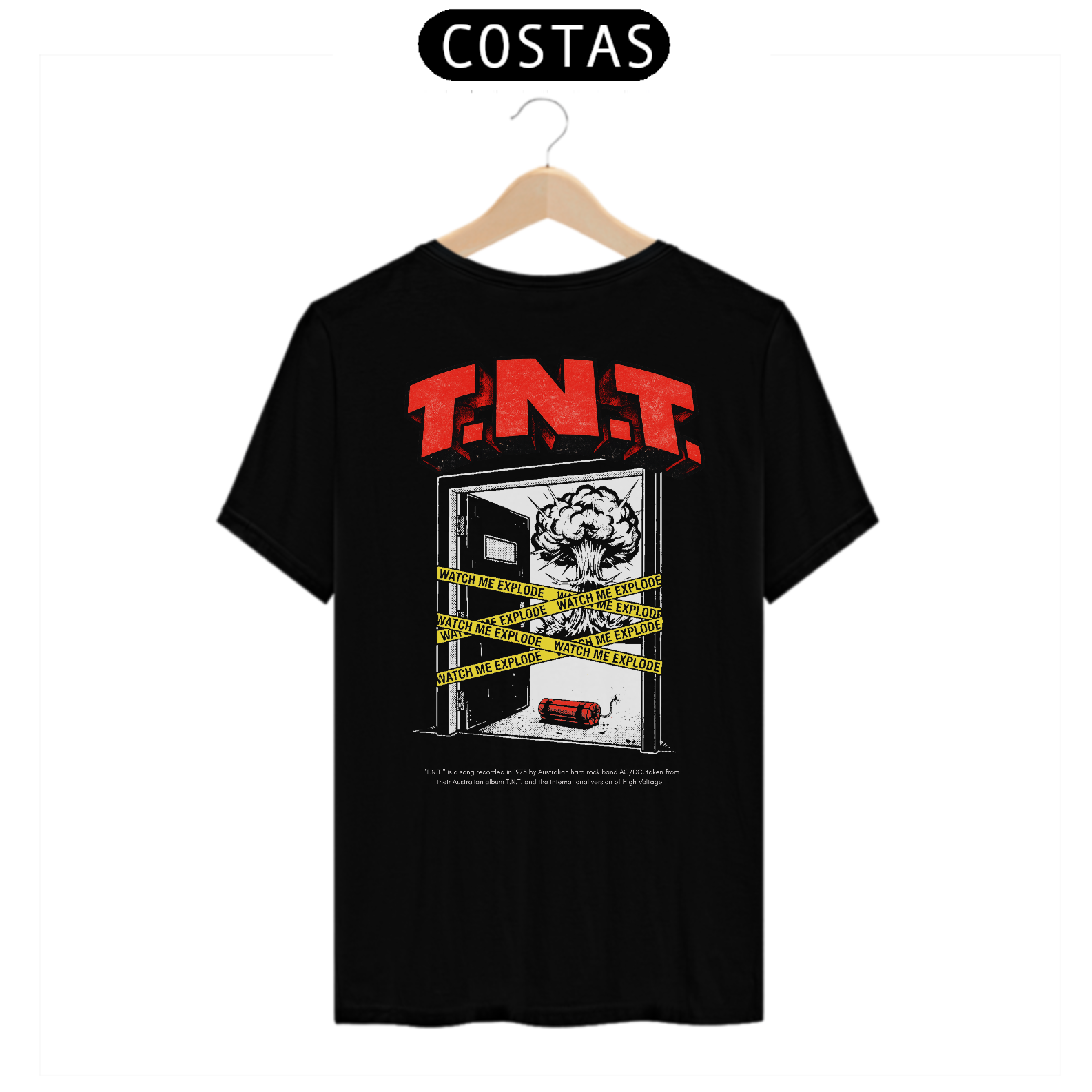 Camiseta AC/DC T.N.T. (Estampa nas Costas)