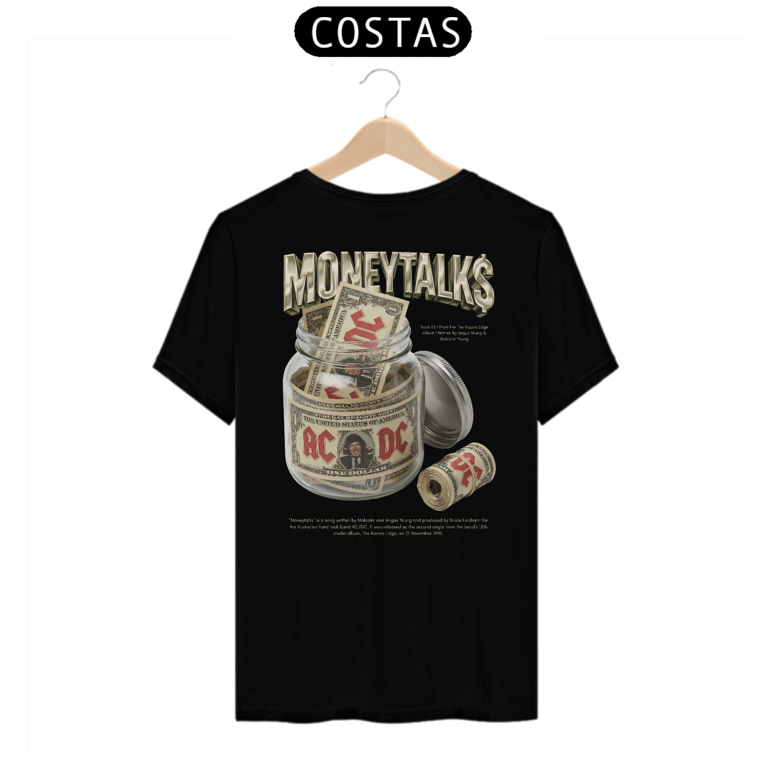 Camiseta AC/DC Moneytalks (Estampa nas Costas)