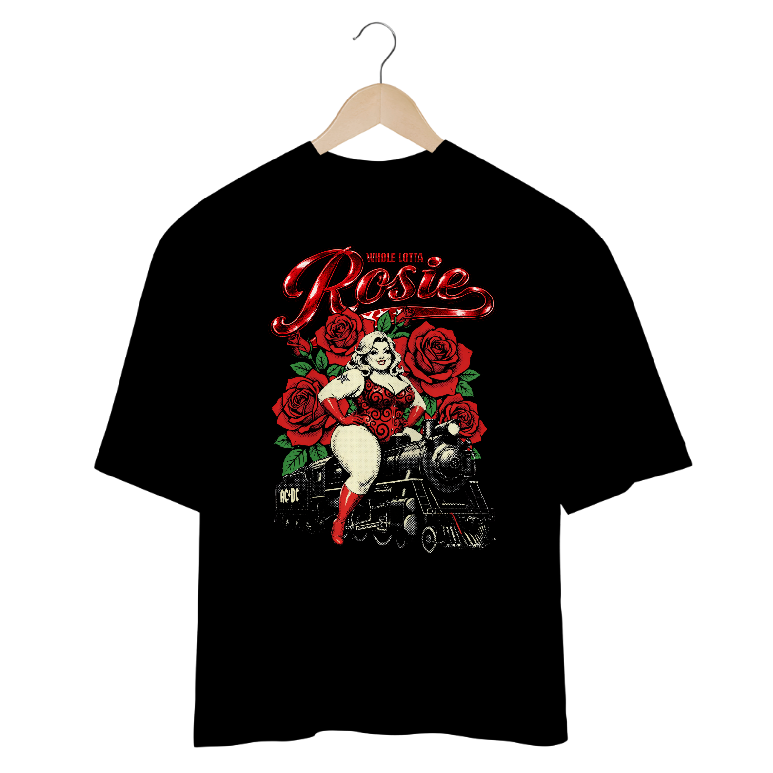 Camiseta Oversized AC/DC Whole Lotta Rosie