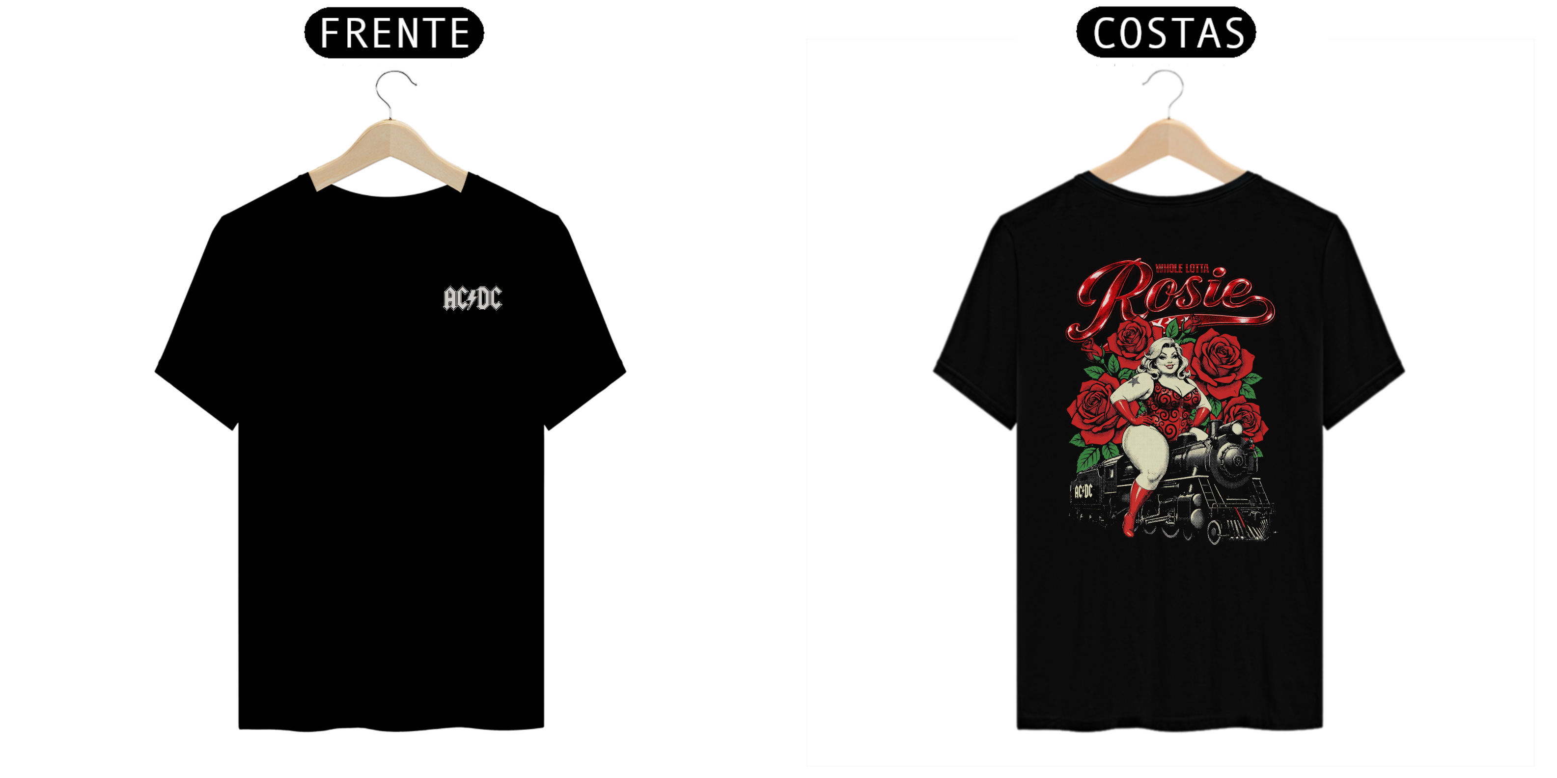 Camiseta AC/DC Whole Lotta Rosie (Estampa Frente e Costas)