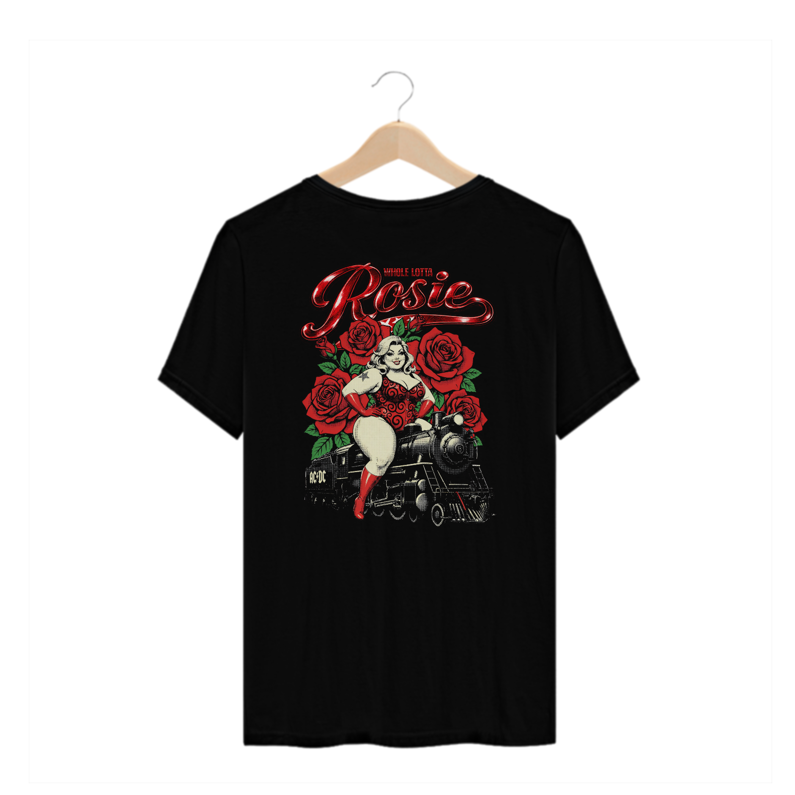 Camiseta Plus Size AC/DC Whole Lotta Rosie (Estampa nas Costas)
