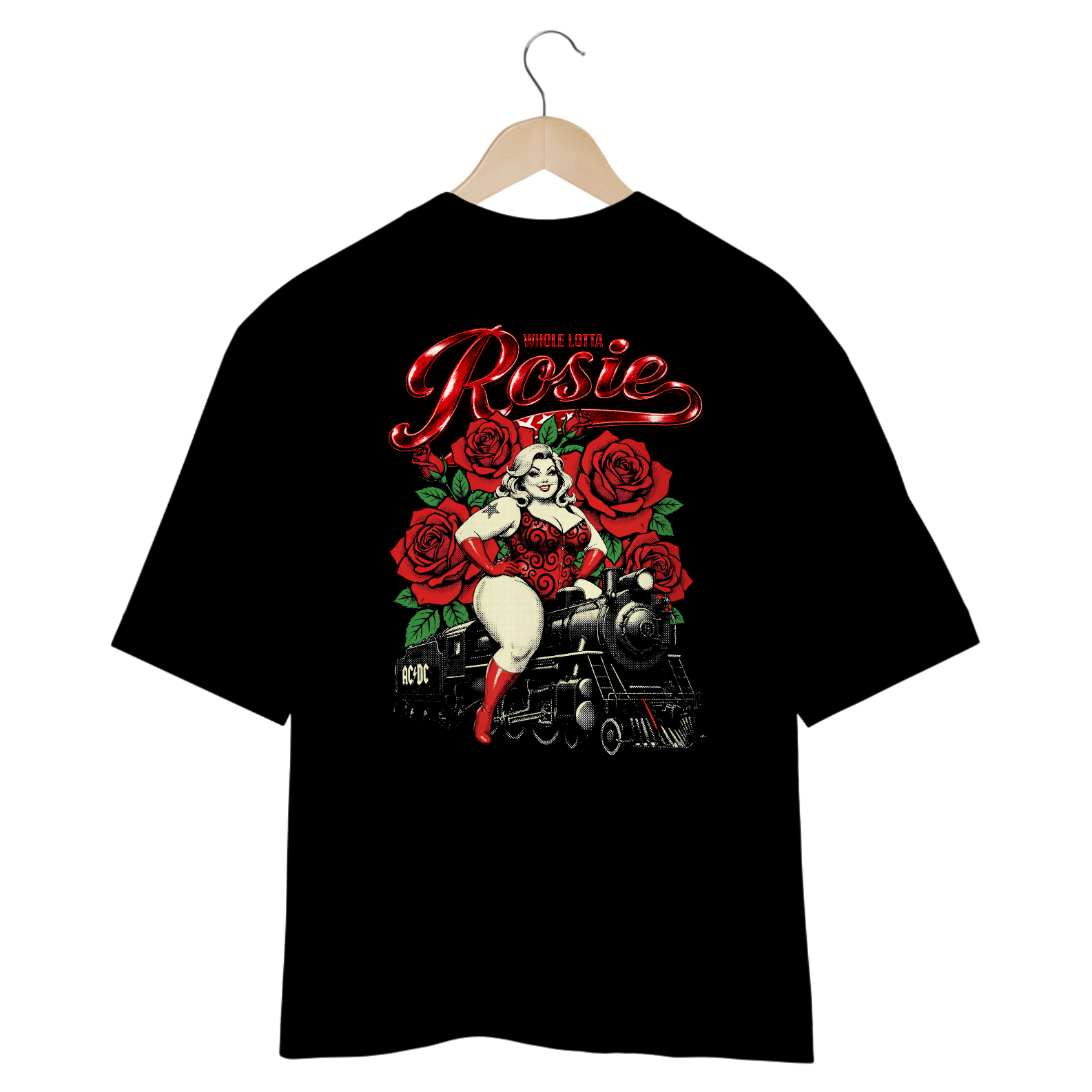 Camiseta Oversized AC/DC Whole Lotta Rosie (Estampa nas Costas)