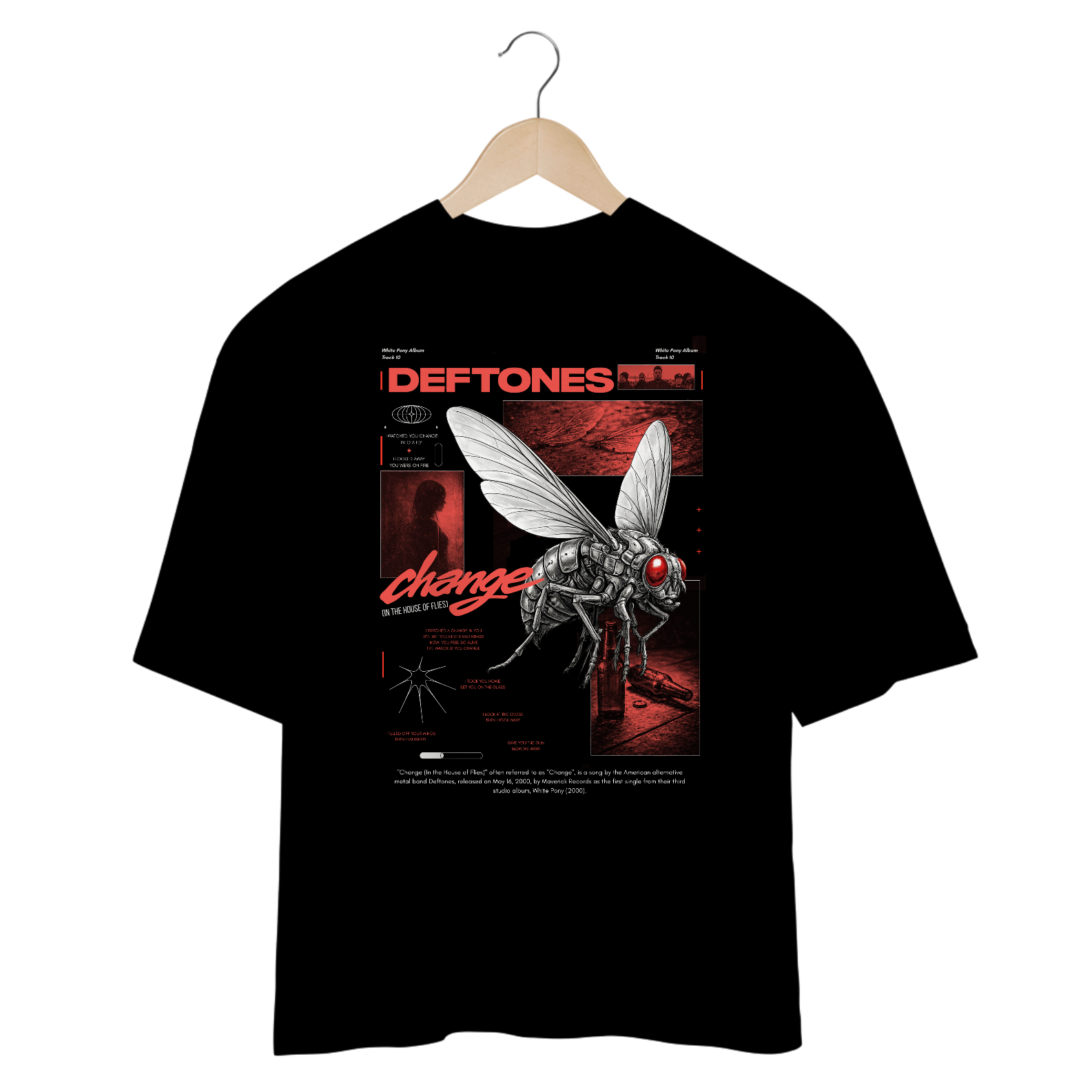 Camiseta Oversized Deftones Change (In The House Of Flies)