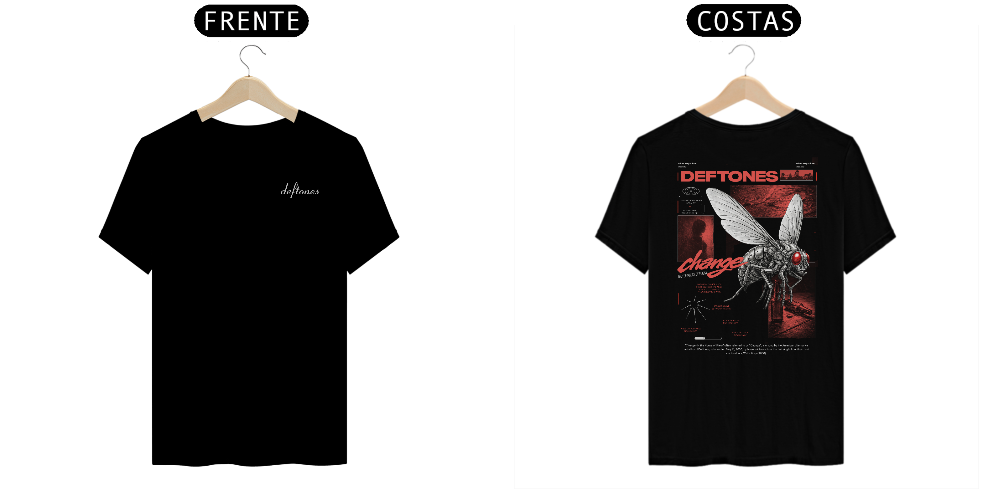 Camiseta Deftones Change (In The House Of Flies) (Estampa Frente e Costas)