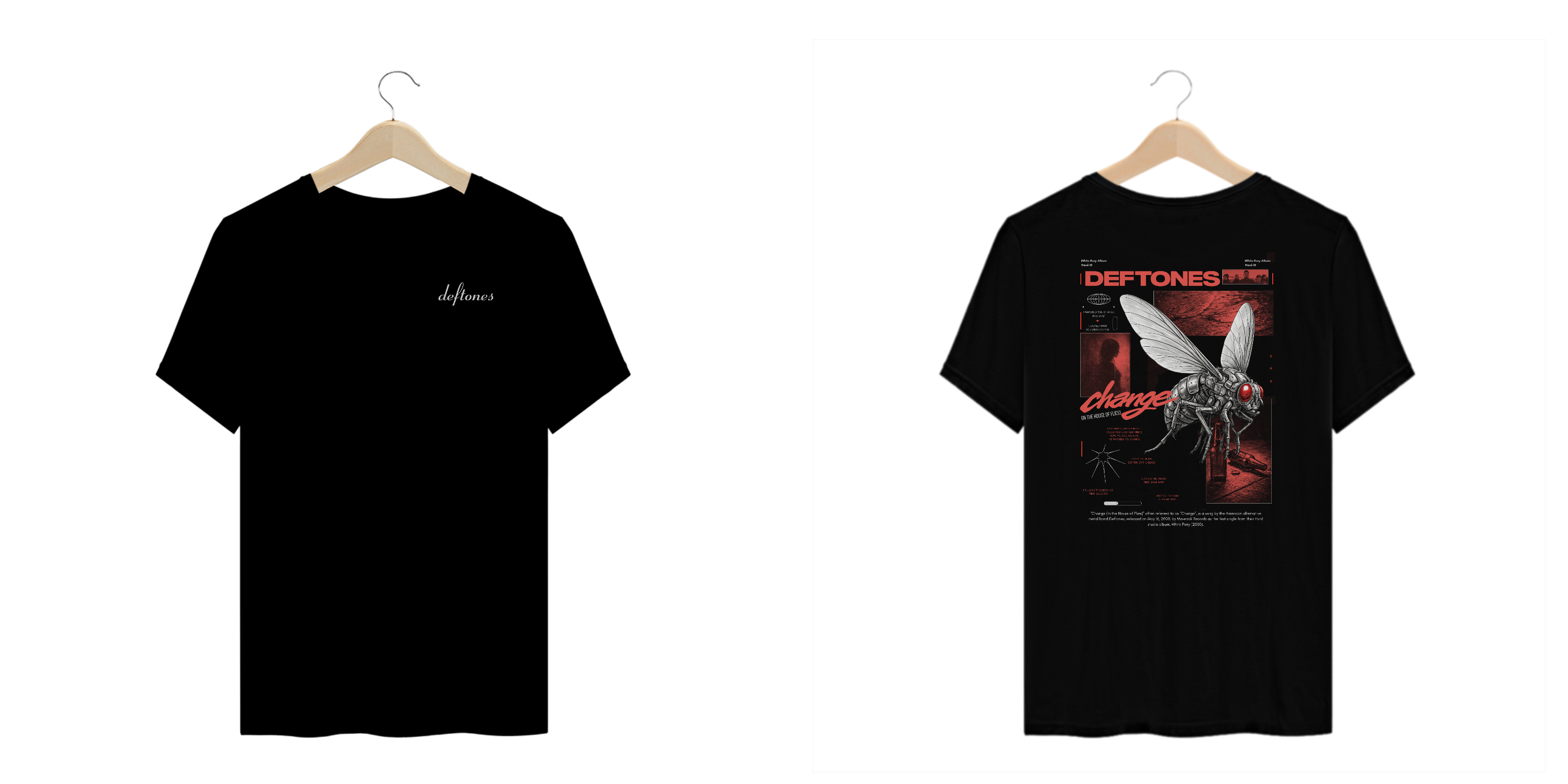 Camiseta Plus Size Deftones Change (In The House Of Flies) (Estampa Frente e Costas)