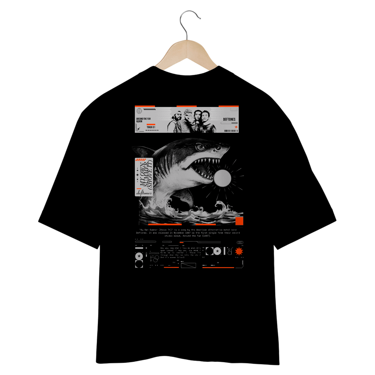 Camiseta Oversized Deftones My Own Summer (Shove It) (Estampa nas Costas)