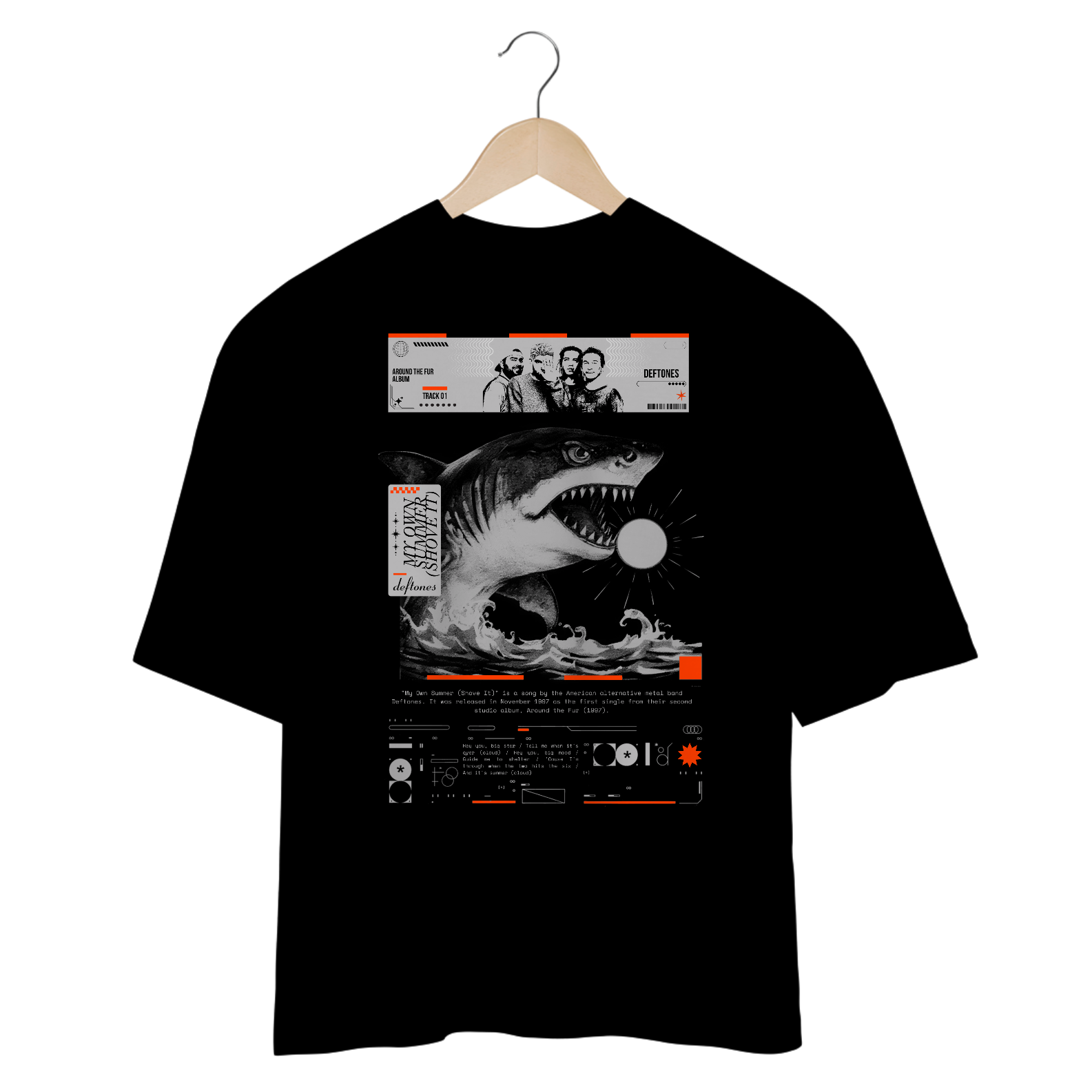 Camiseta Oversized Deftones My Own Summer (Shove It) (Estampa nas Costas)