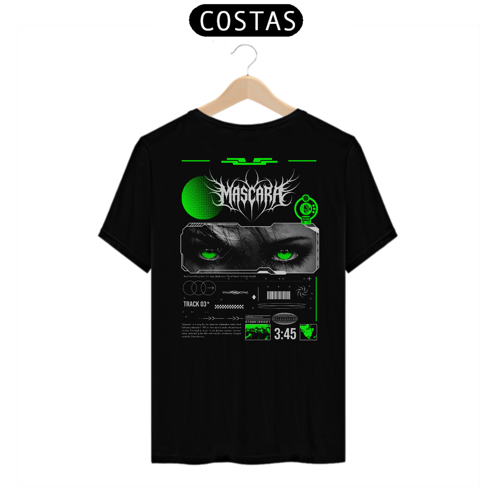 Camiseta Deftones Mascara (Estampa nas Costas)