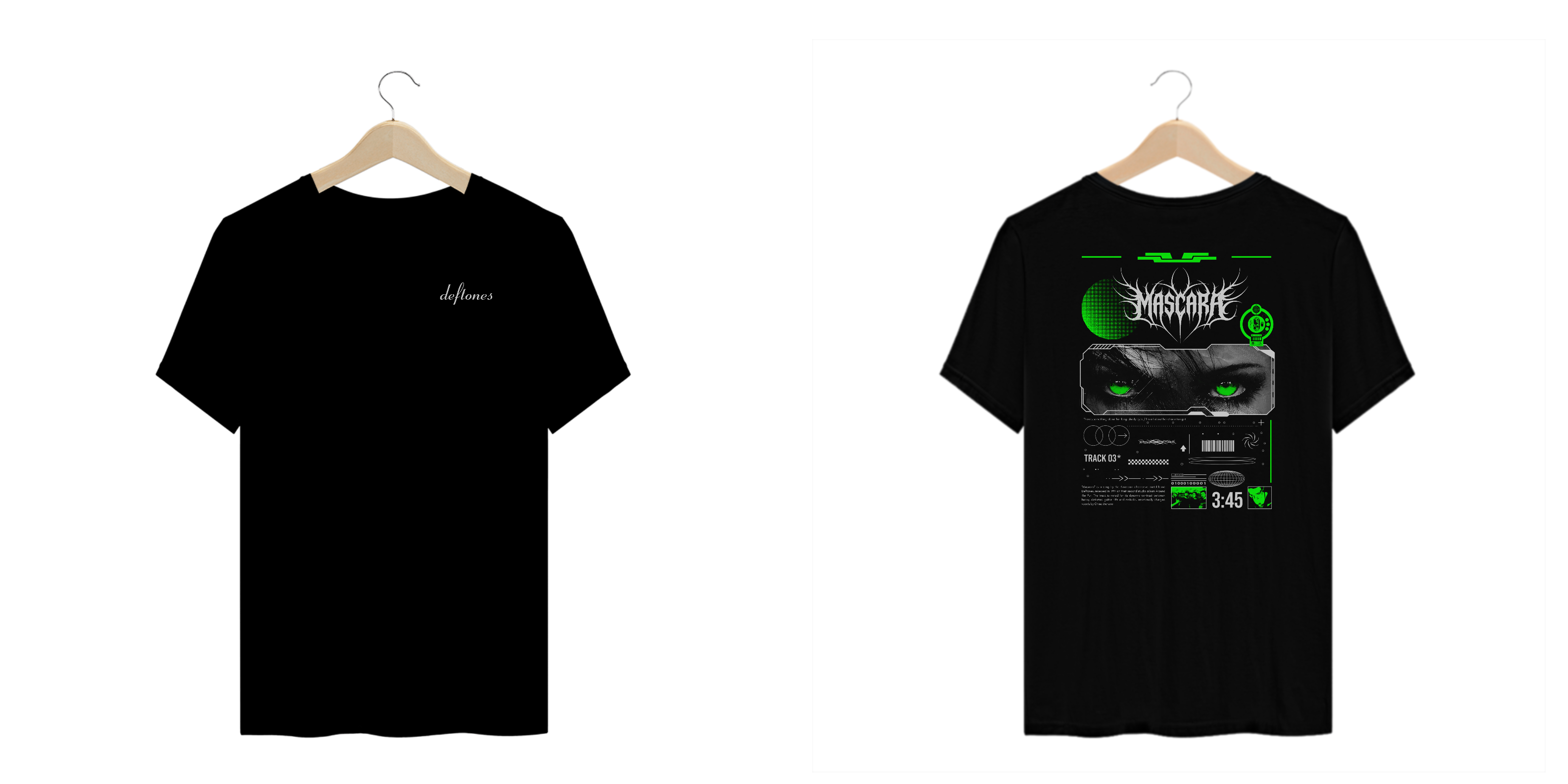 Camiseta plus Size Deftones Mascara (Estampa Frente e Costas)