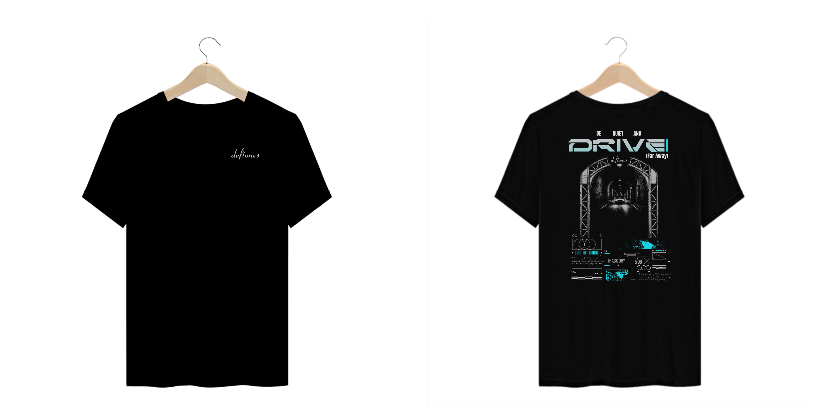 Camiseta Plus Size Deftones Be Quiet And Drive (Far Away) (Estampa Frente e Costas)