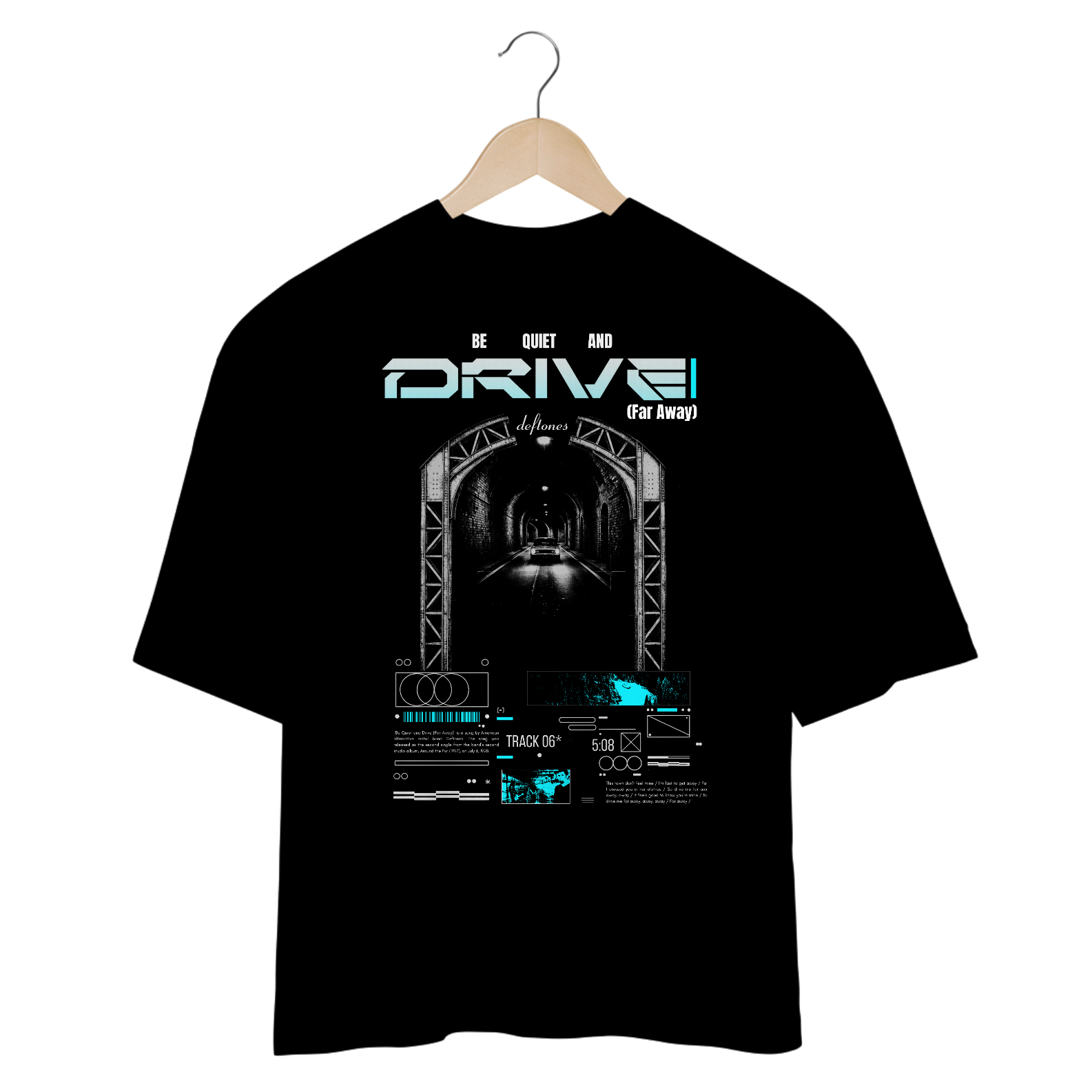 Camiseta Oversized Deftones Be Quiet And Drive (Far Away) 