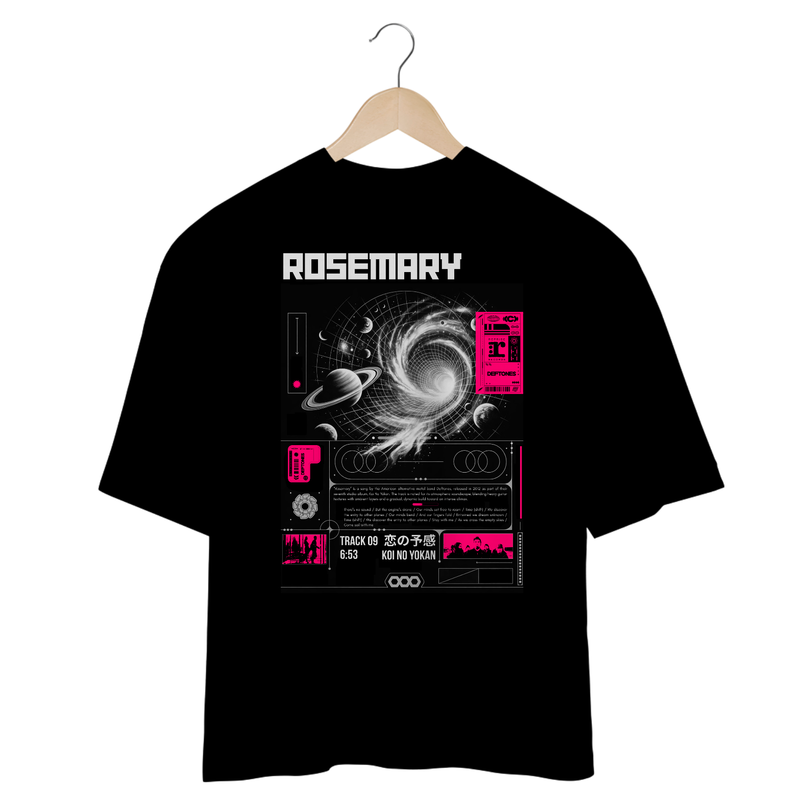 Camiseta Oversized Deftones Rosemary 