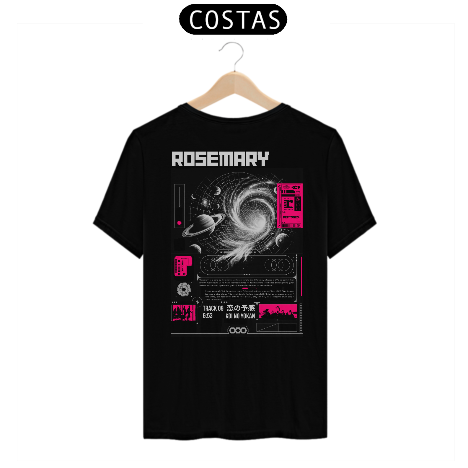 Camiseta Deftones Rosemary (Estampa nas Costas)