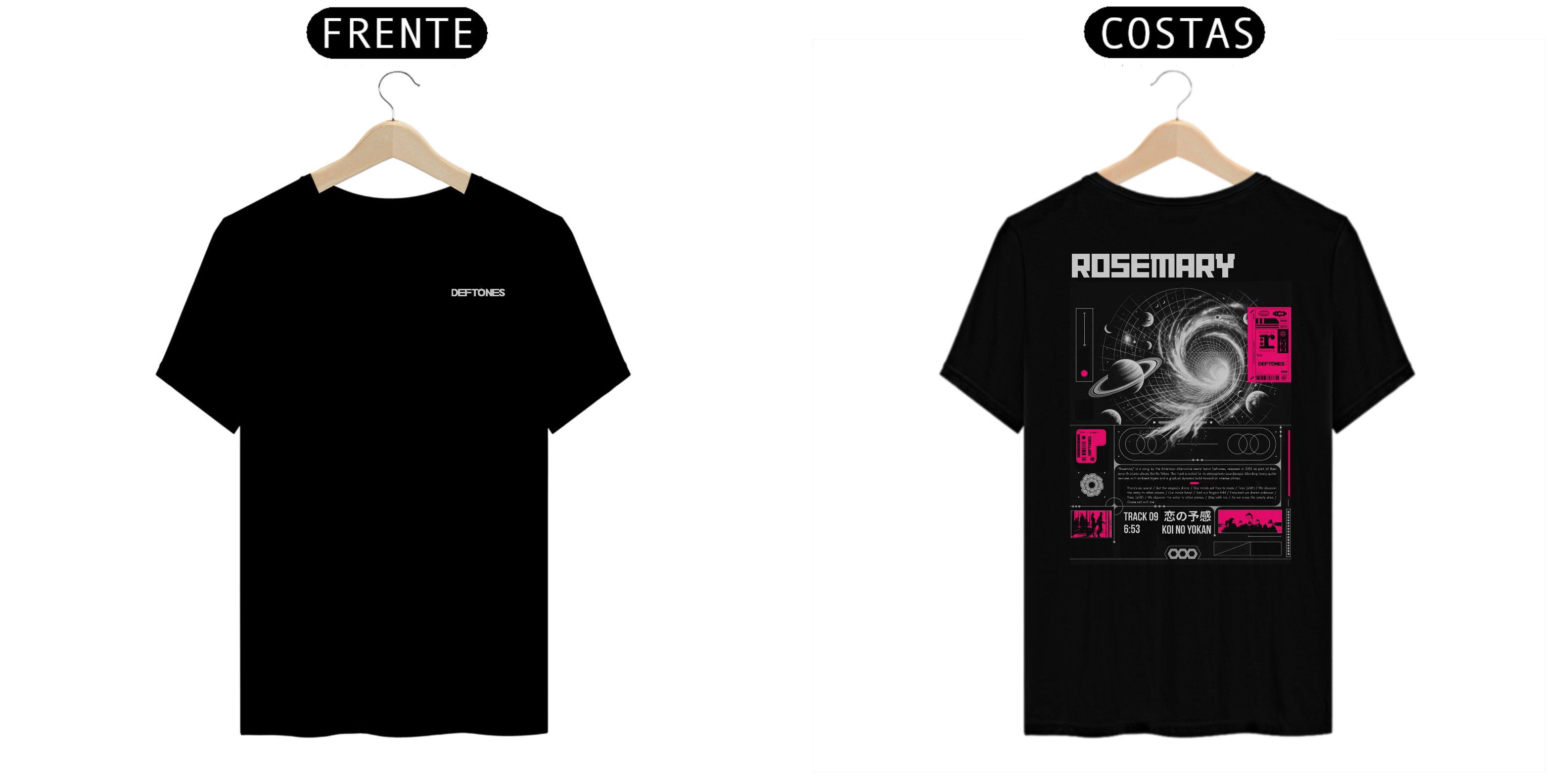 Camiseta Deftones Rosemary (Estampa Frente e Costas)