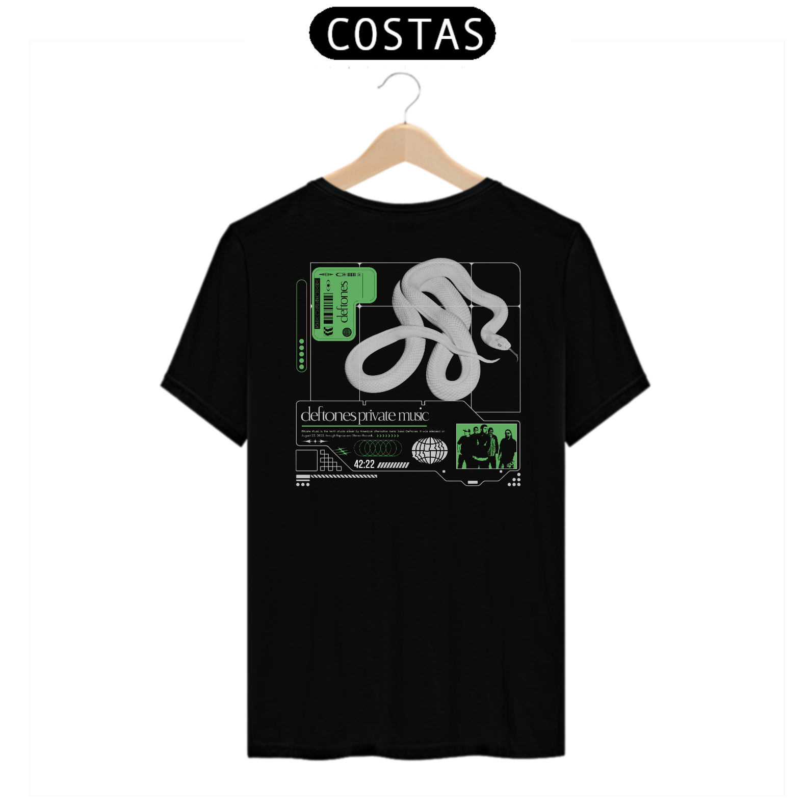 Camiseta Deftones Private Music (Estampa nas Costas)