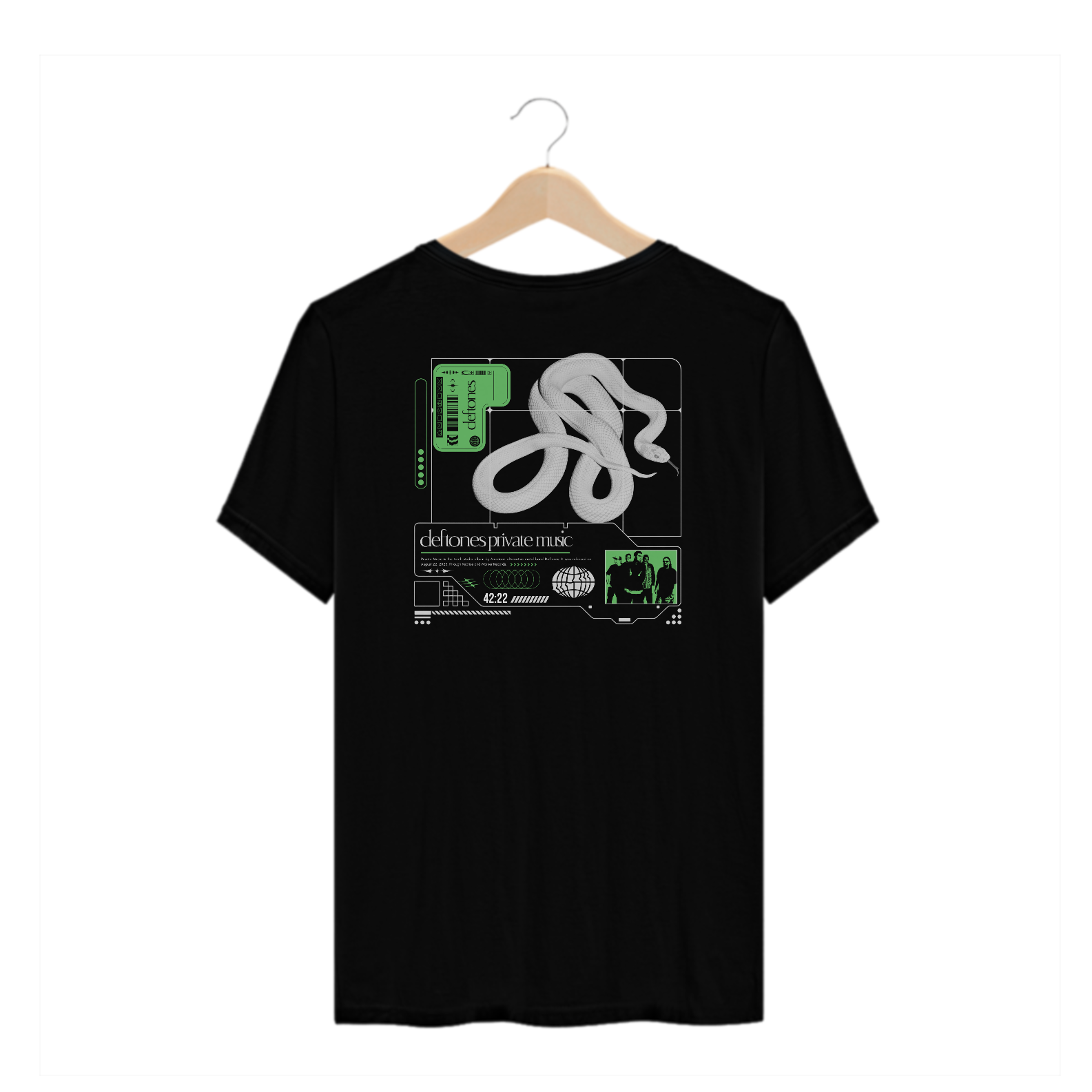 Camiseta Plus Size Deftones Private Music (Estampa nas Costas)