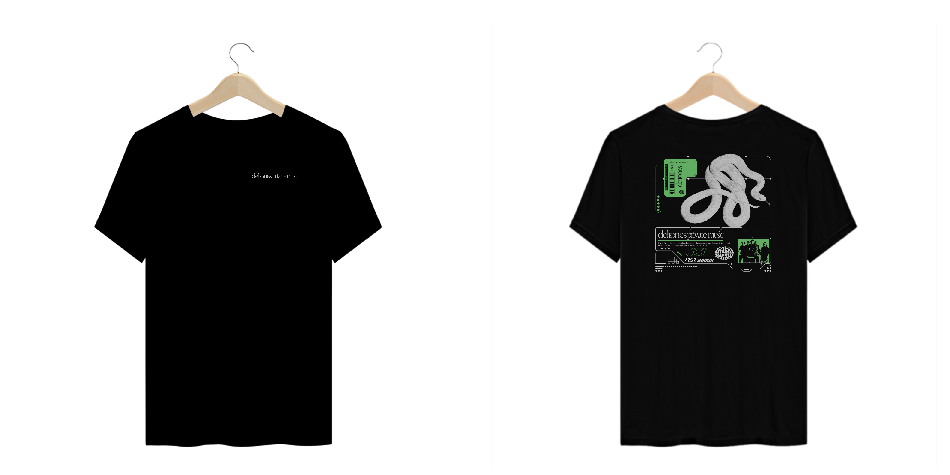 Camiseta Plus Size Deftones Private Music (Estampa Frente e Costas)