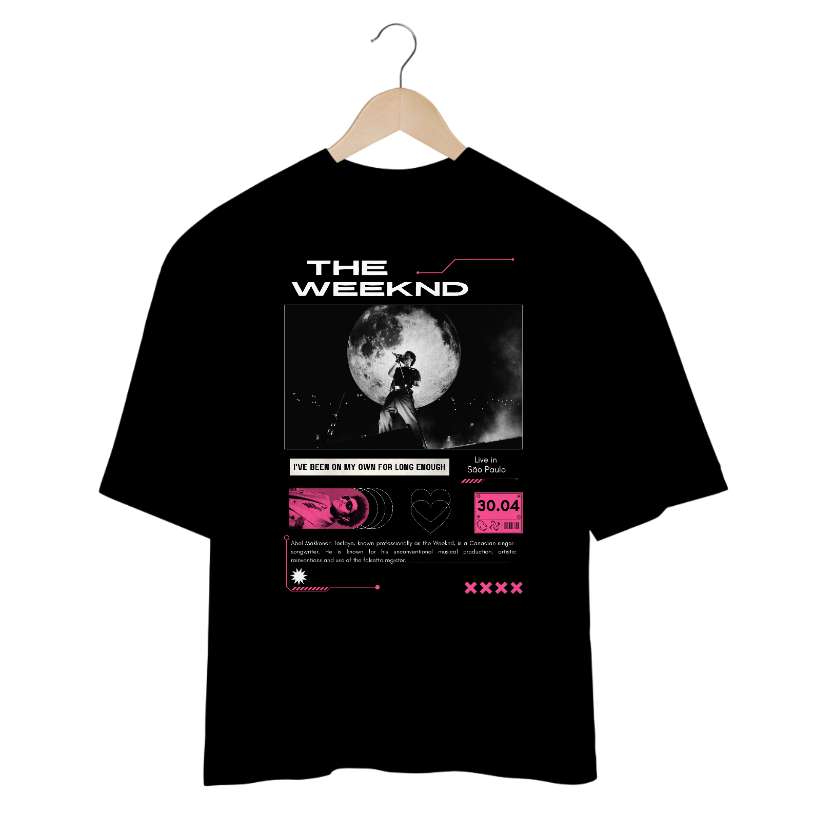 Camiseta Oversized The Weeknd Live in São Paulo 30.04