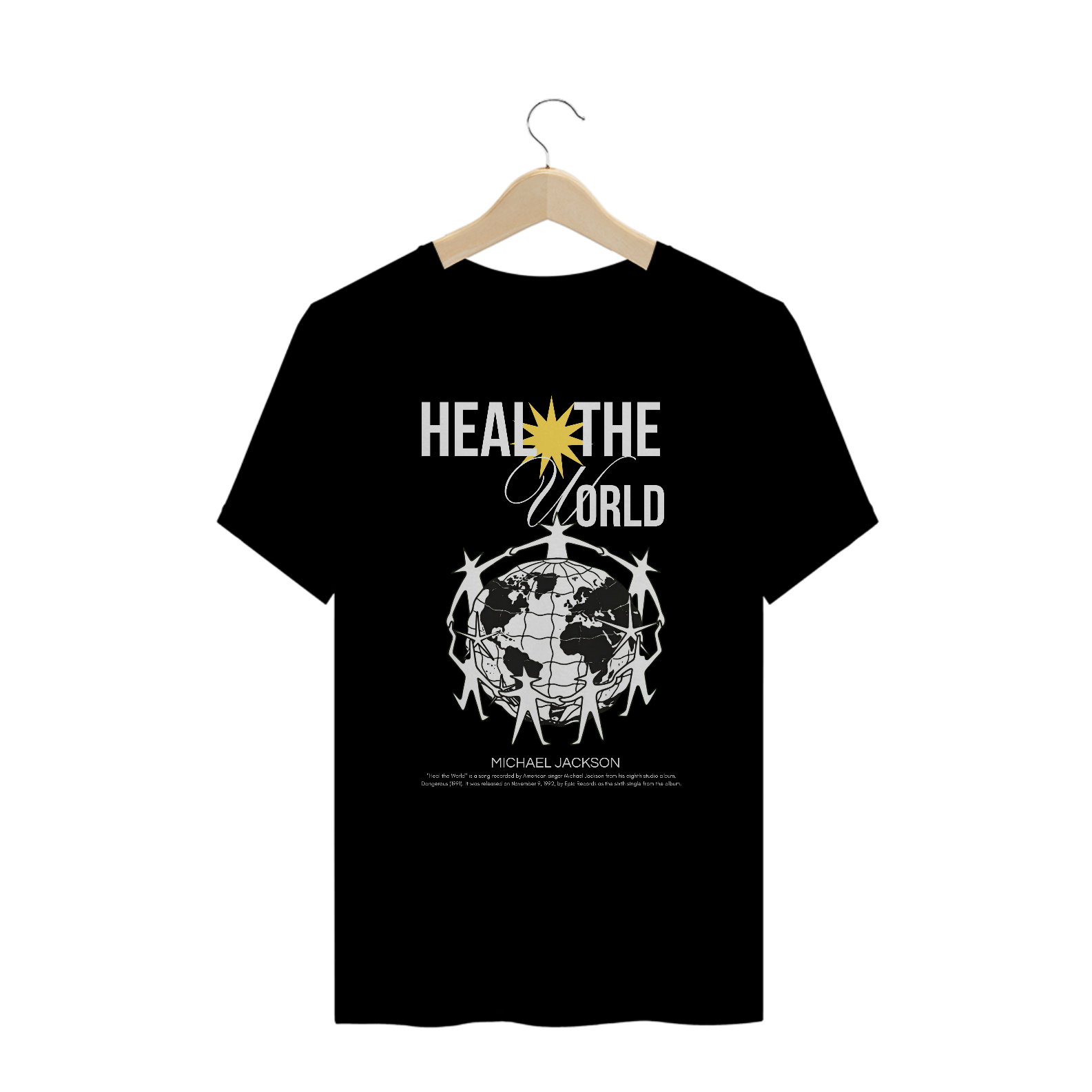 Camiseta Plus Size Michael Jackson Heal The World