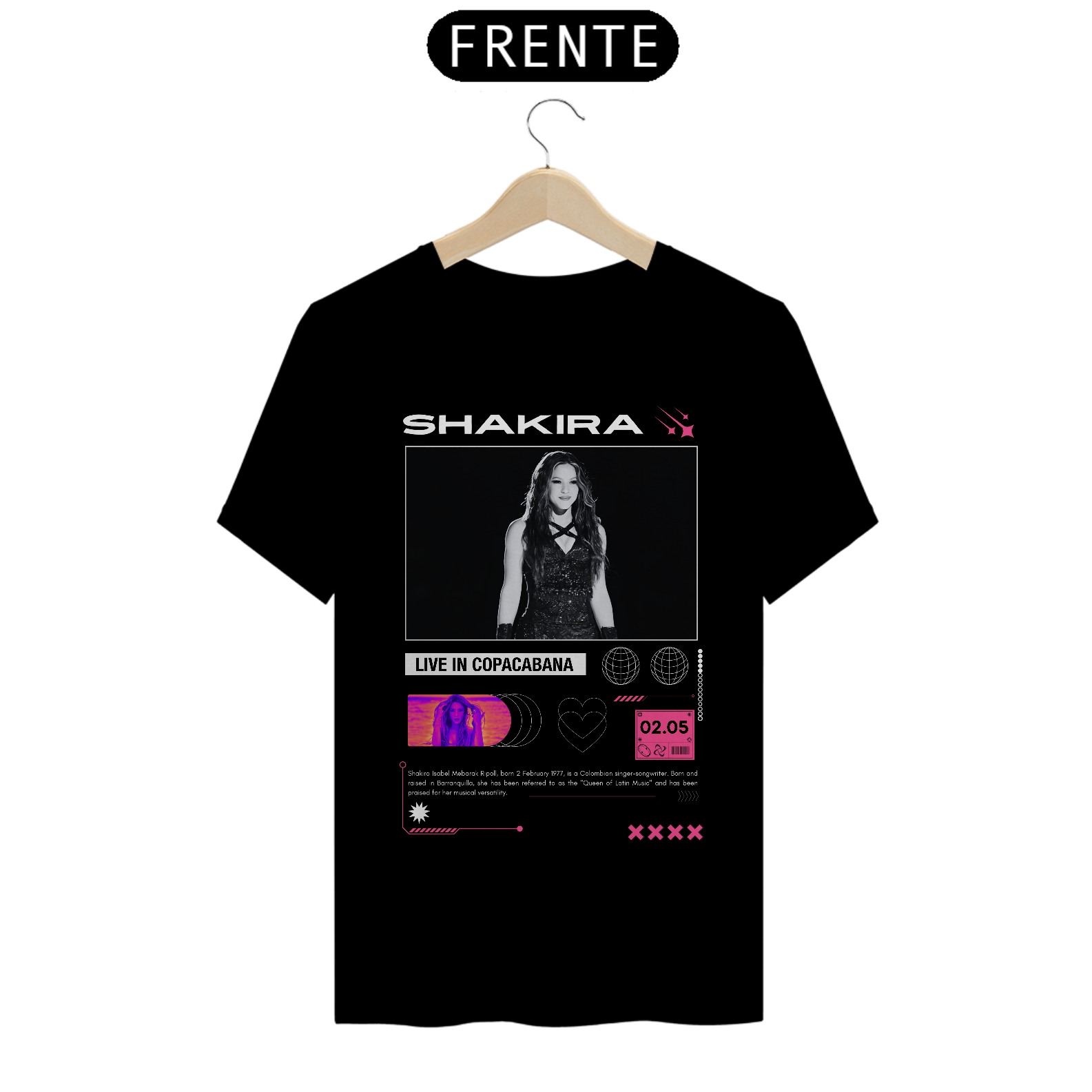 Camiseta Shakira Live in Copacabana 02.05