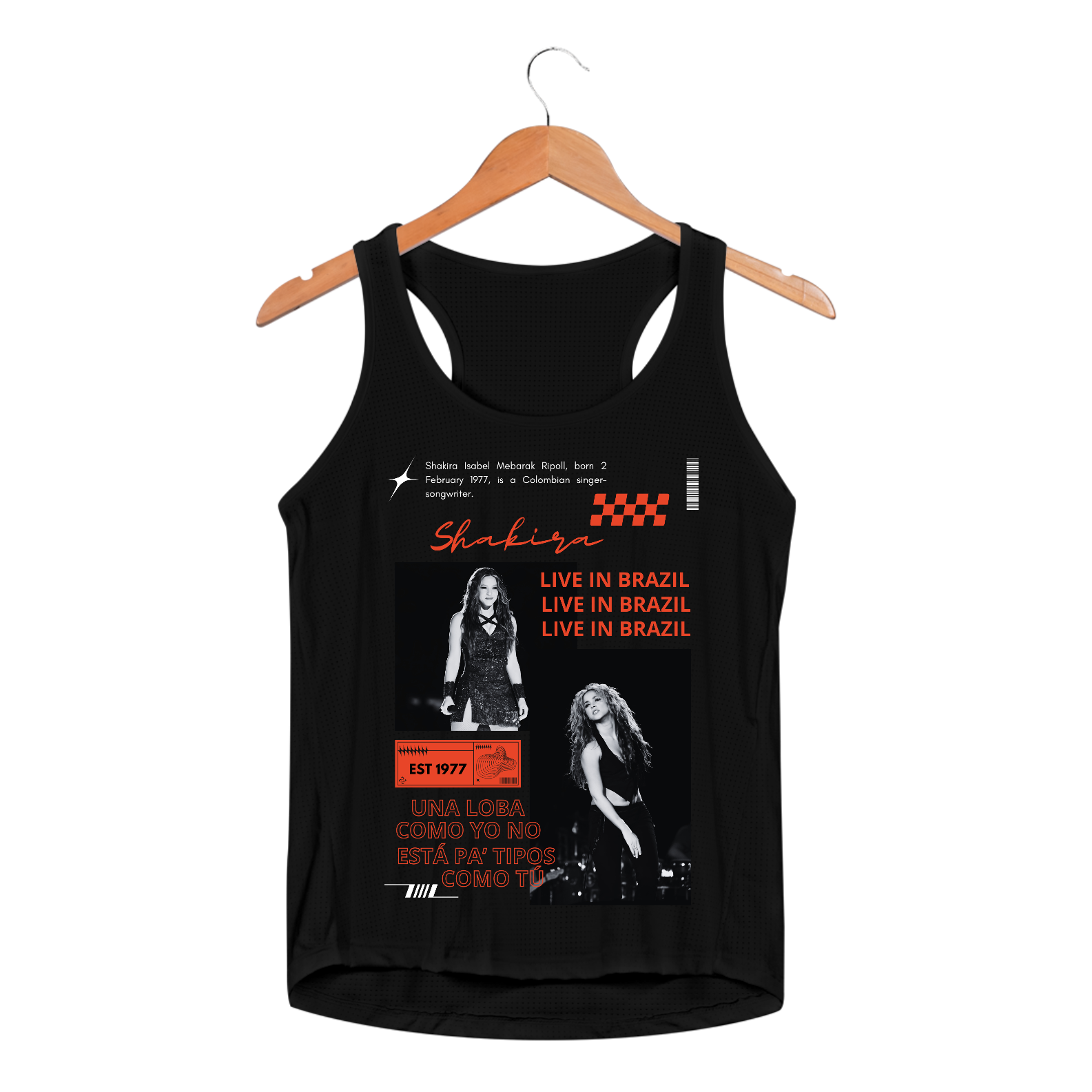 Regata Feminina com proteção UV Shakira Live in Brazil