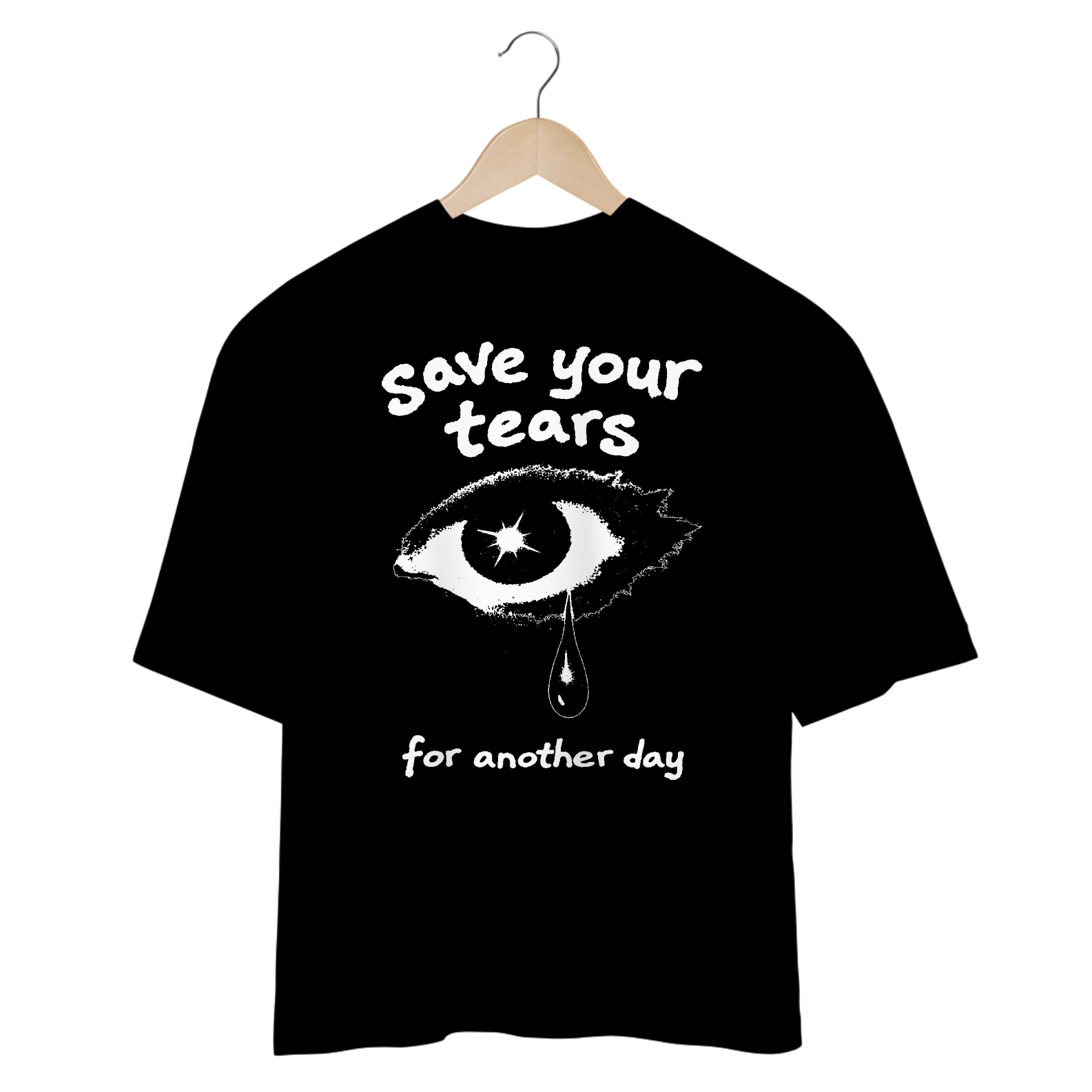 Camiseta Oversized The Weeknd Save Your Tears (Preta)