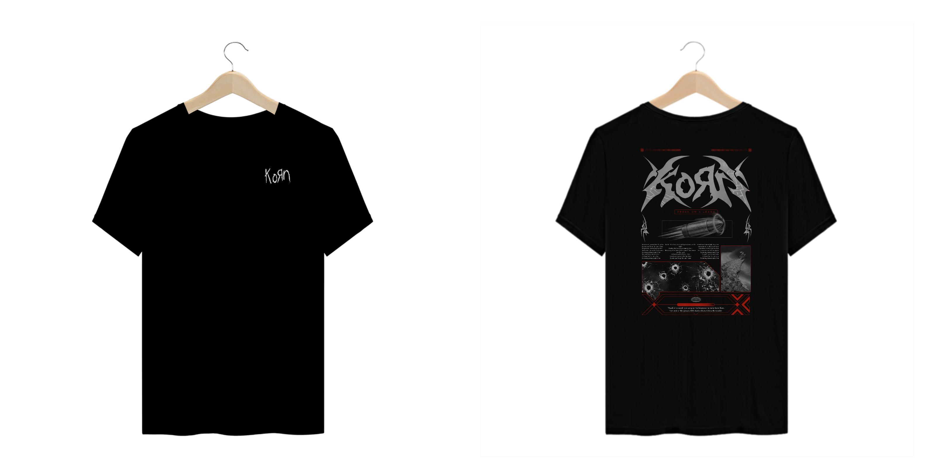 Camiseta Plus Size Korn Freak On A Leash (Estampa Frente & Costas)