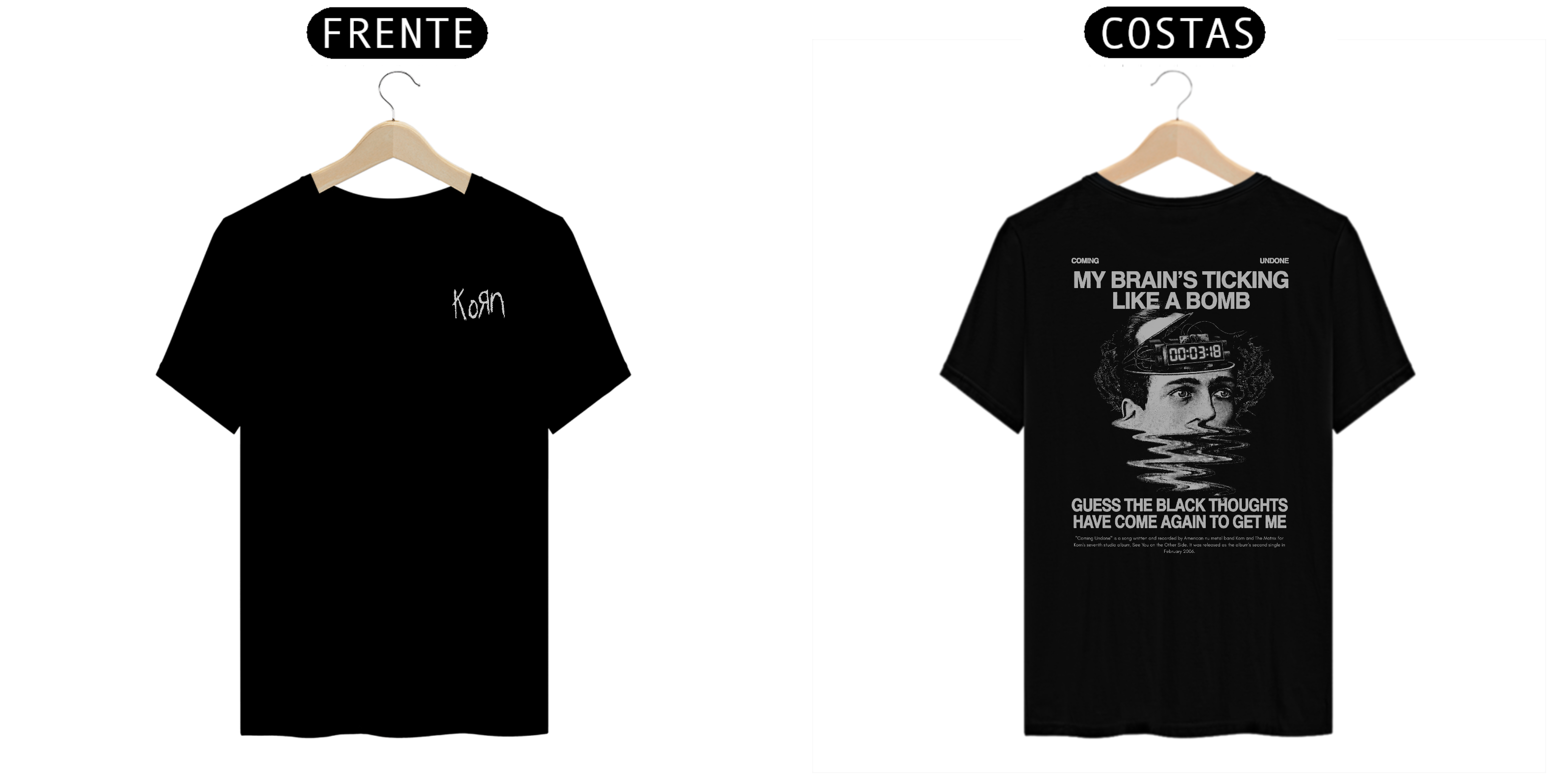 Camiseta Korn Coming Undone (Estampa Frente & Costas)