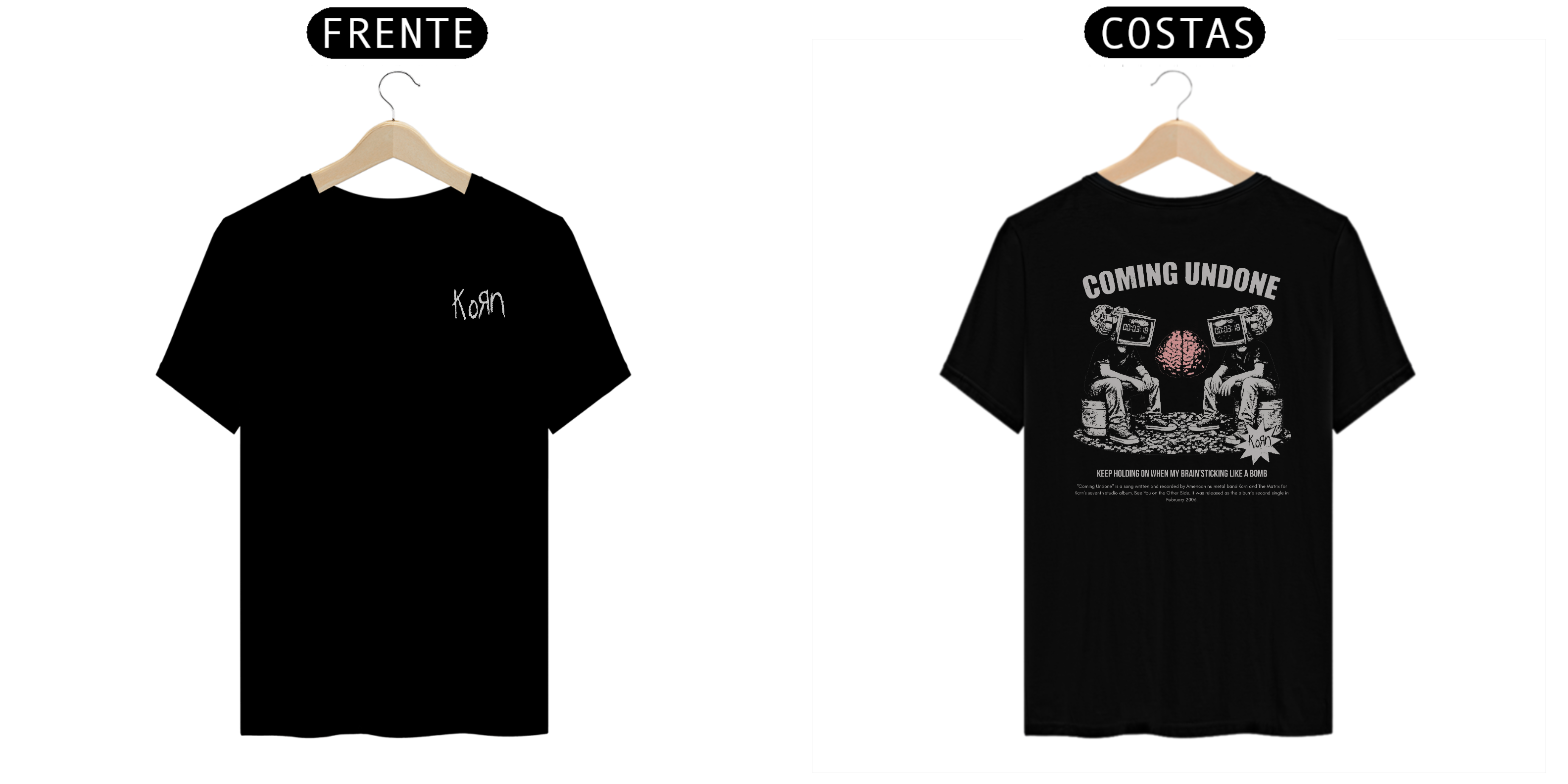 Camiseta Korn Coming Undone V2 (Estampa Frente & Costas)