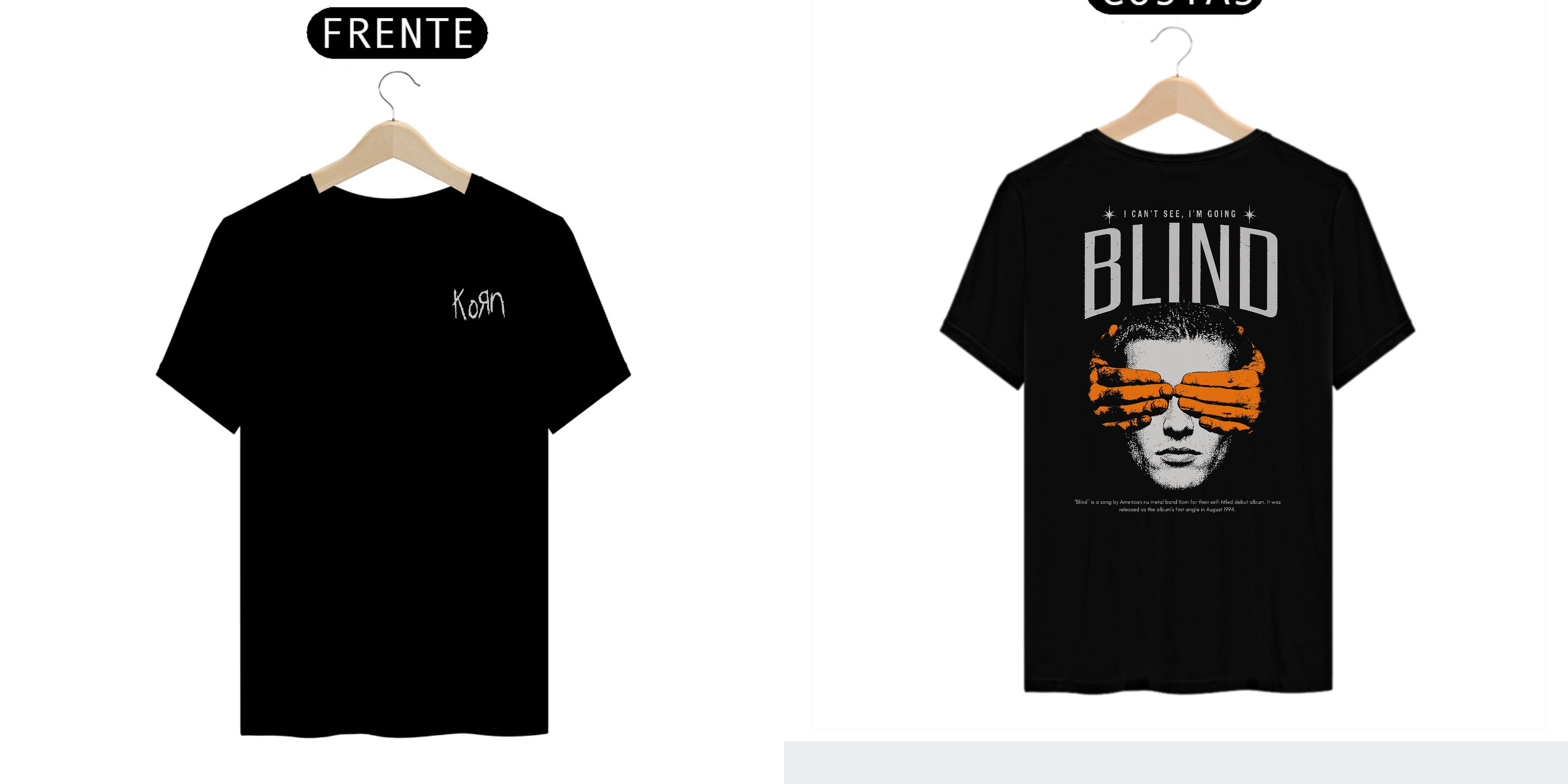 Camiseta Korn Blind (Estampa Frente & Costas)