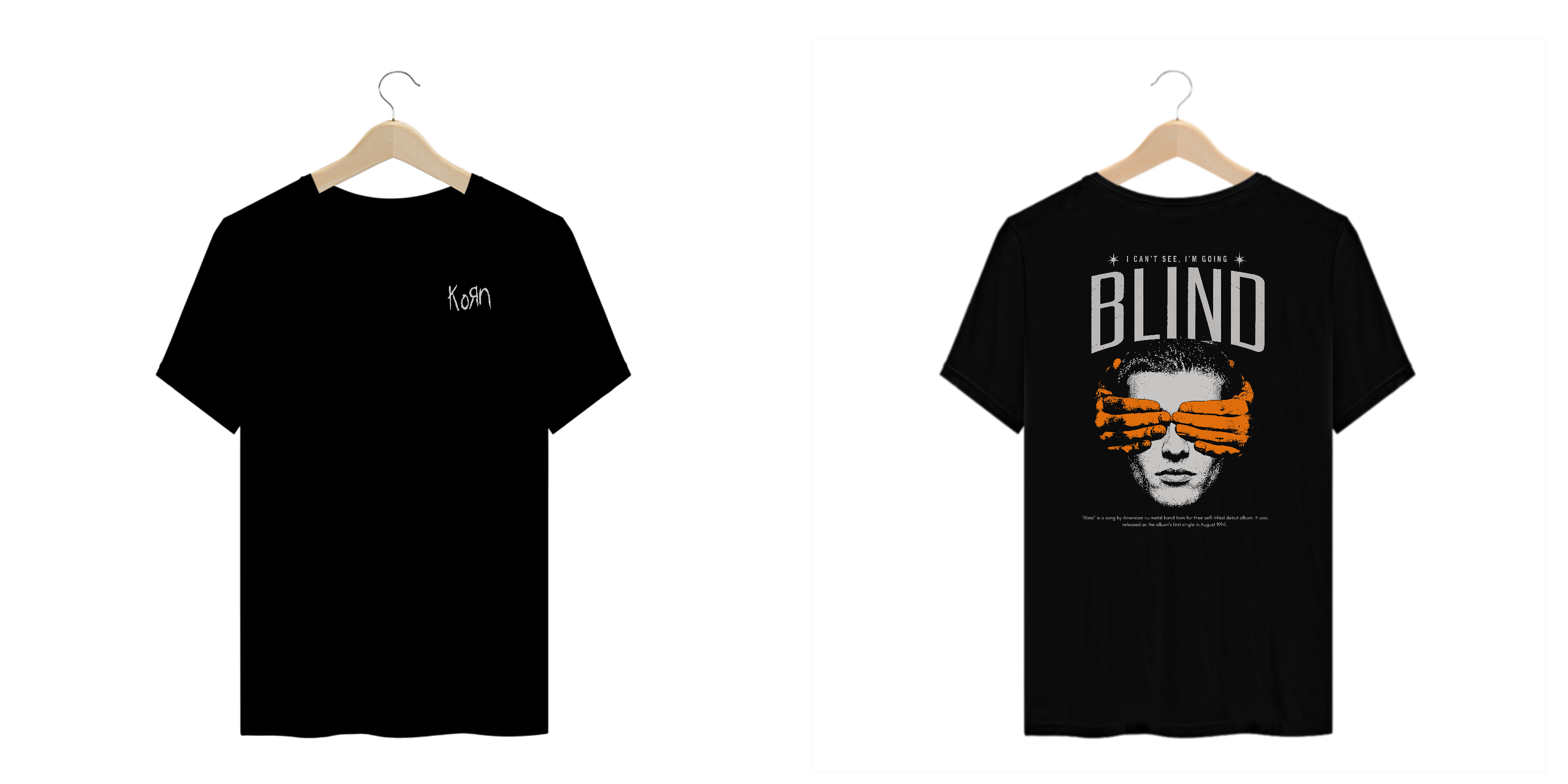 Camiseta Plus Size Korn Blind (Estampa Frente & Costas)